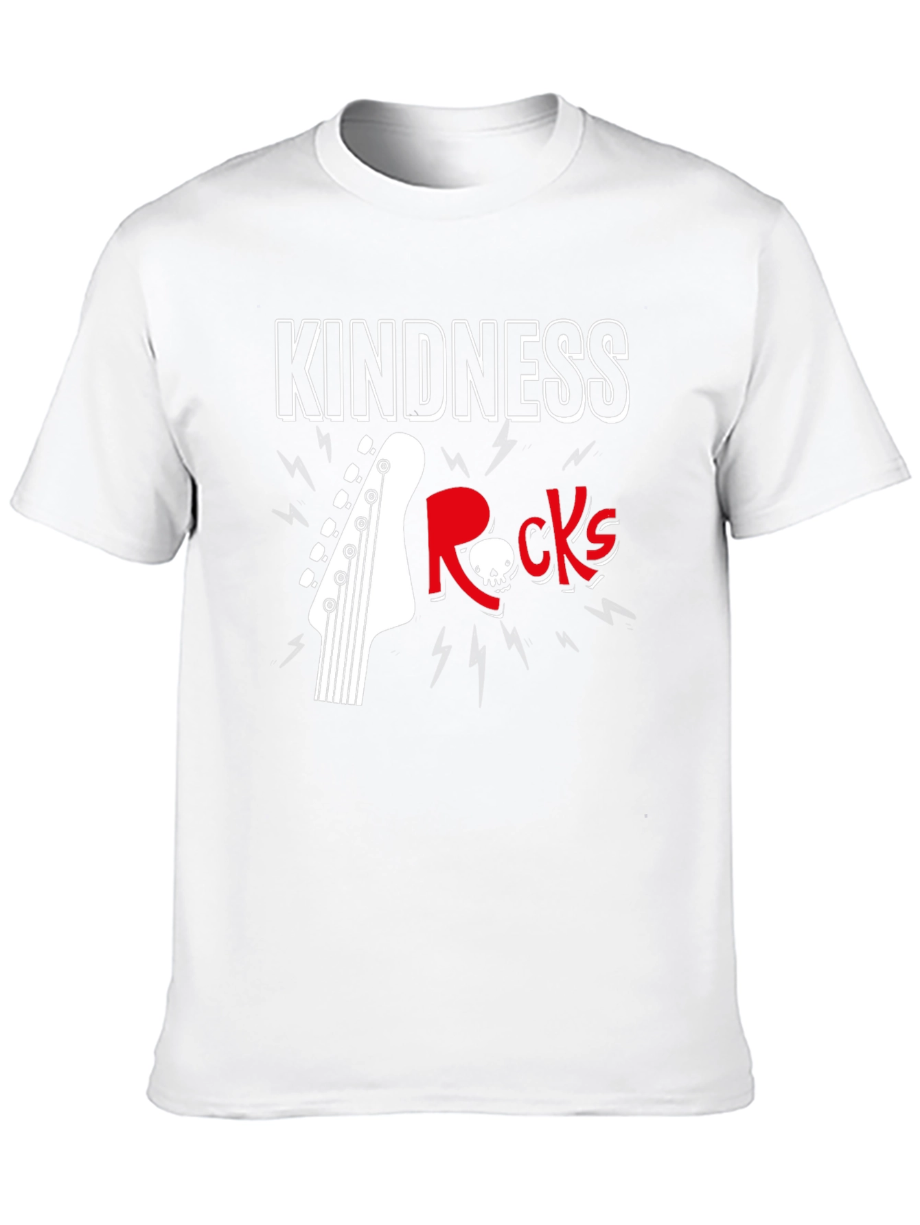 Kindness Rocks Graphic T-Shirt - Music & Skull Design