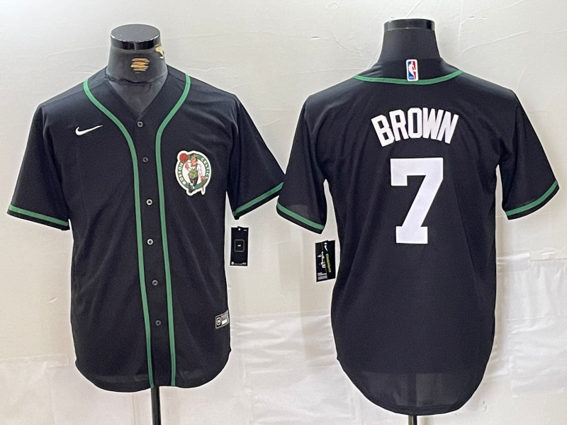 Men's Boston Celtics Jaylen Brown #7 Black Limited Player Jersey