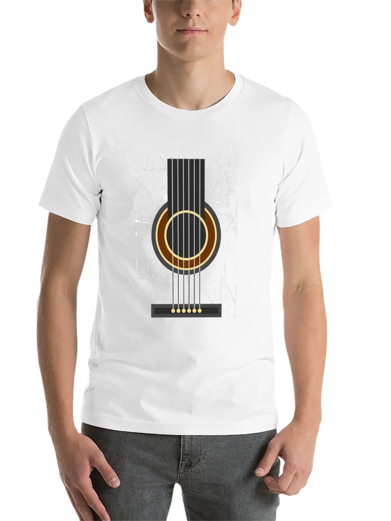 Acoustic Guitar Jamming And Good Play Basic Graphic T-Shirt – Daily Comfort In Soft Cotton