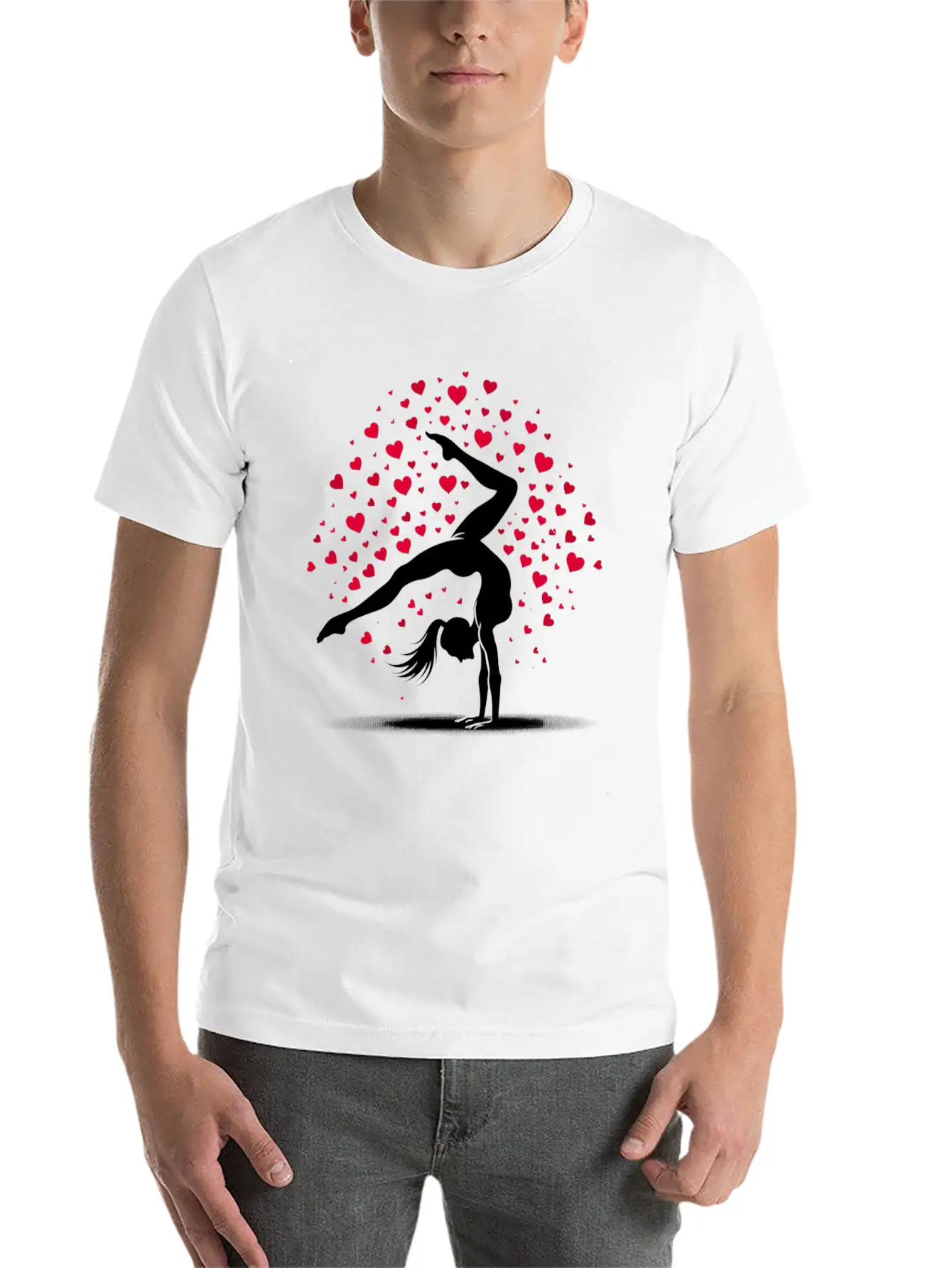 Acrobatics Cart Wheel Valentine's Day Sport Timeless Short Sleeve Tee – Comfy And Minimalist Design