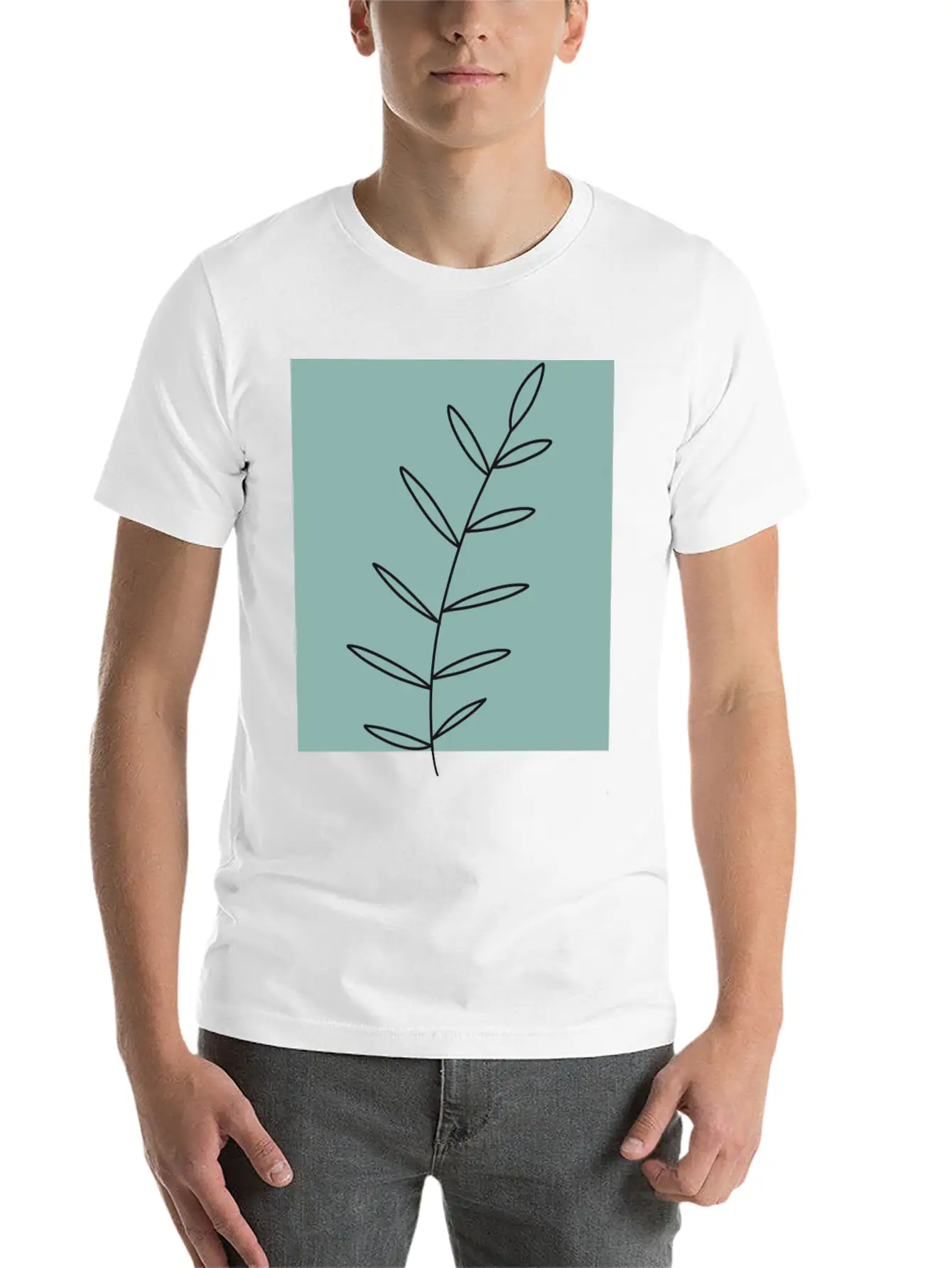 Aesthetic Leaf Essential Unisex Summer Tee – Soft Cotton Casual Fit