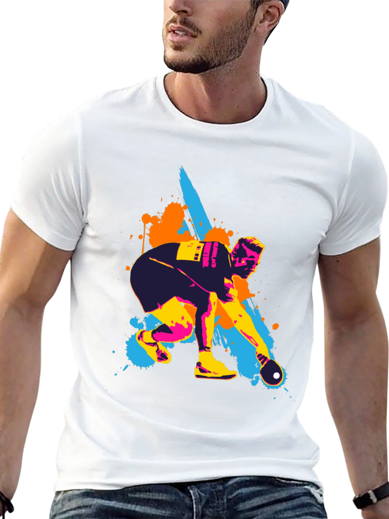 Artistic Bowling T-Shirt for Men