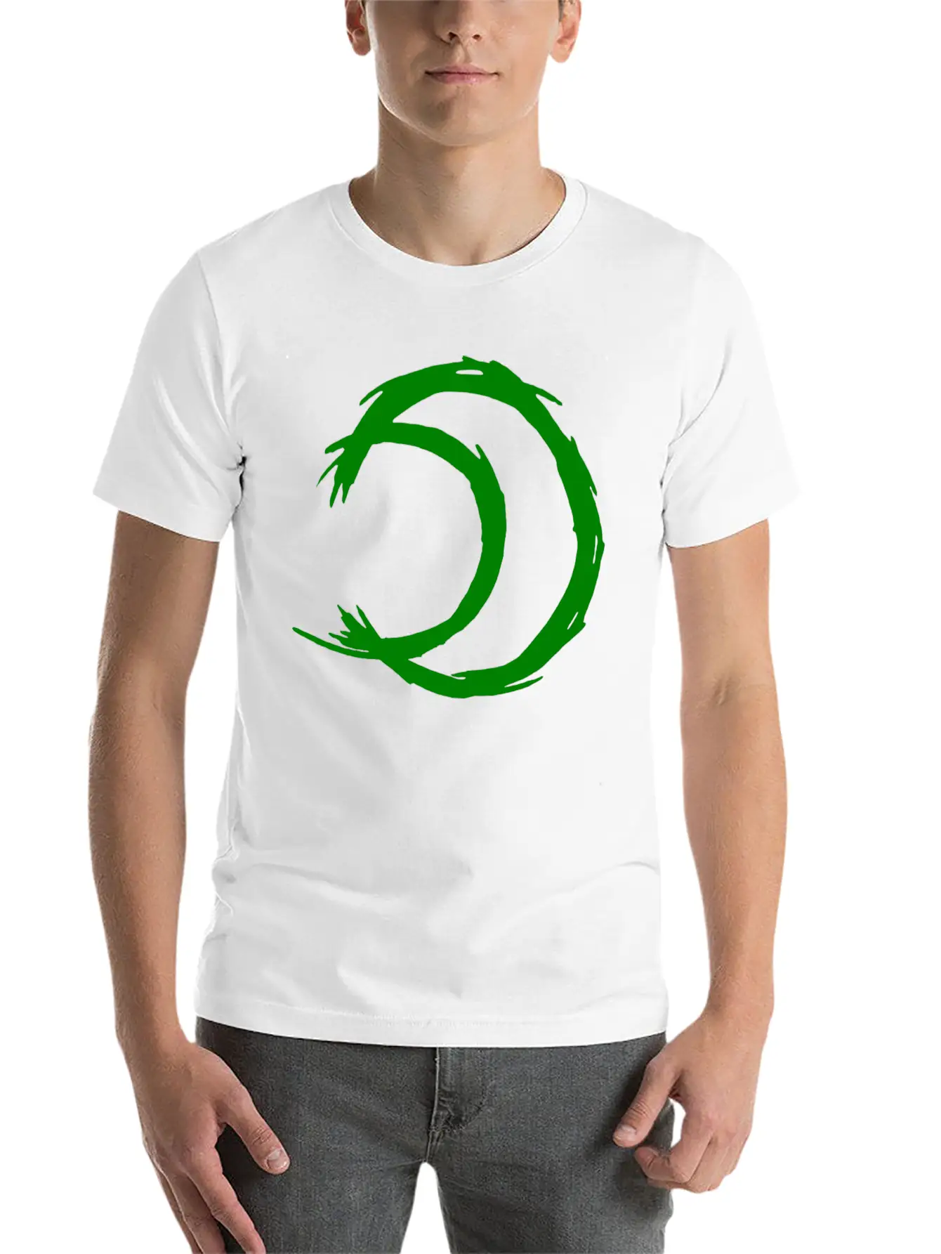 Alchemy Symbol Moon (Silver) Green Timeless Short Sleeve Tee – Comfy And Minimalist Design