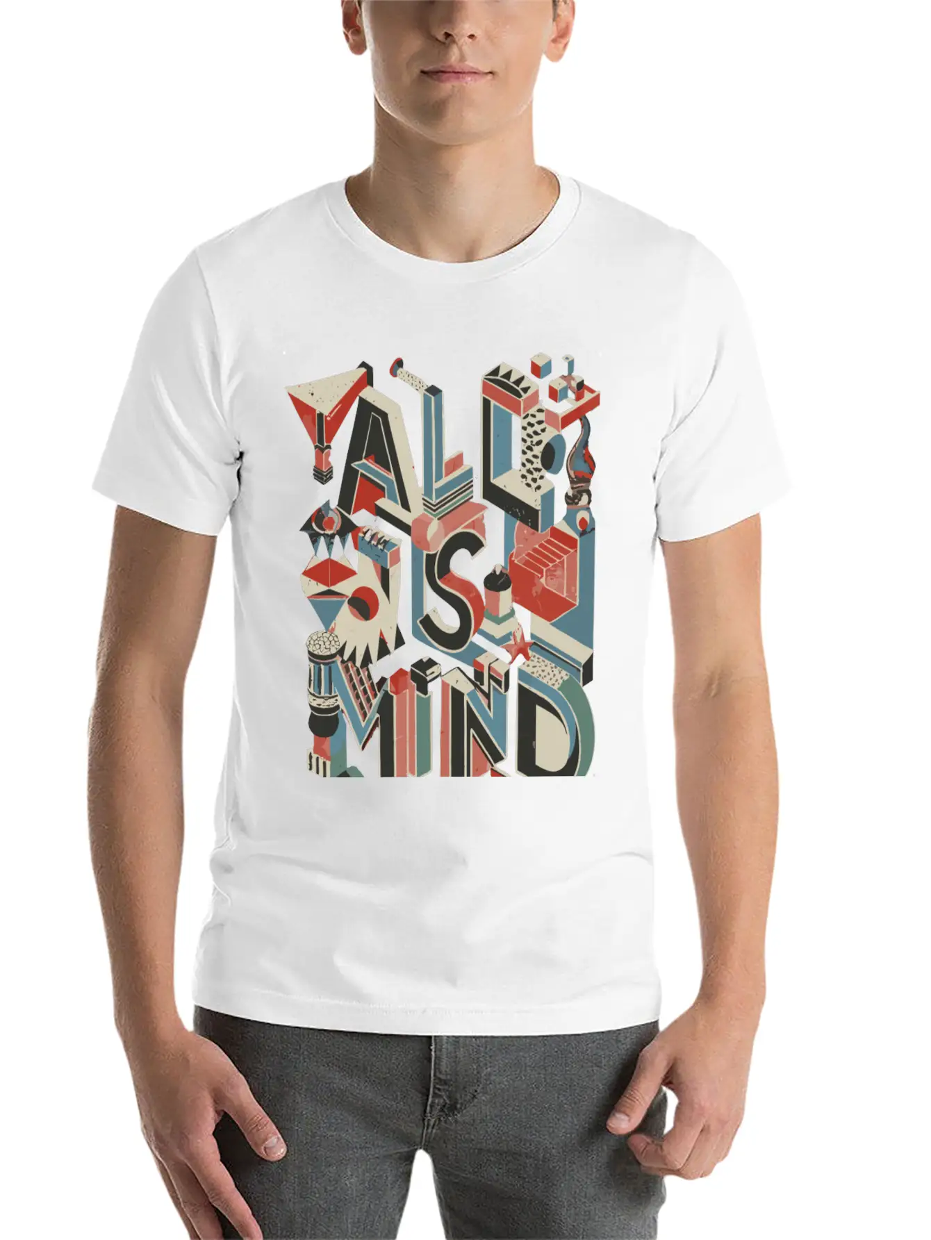 All Is Mind Graphic Design Essential Unisex Summer Tee – Soft Cotton Casual Fit