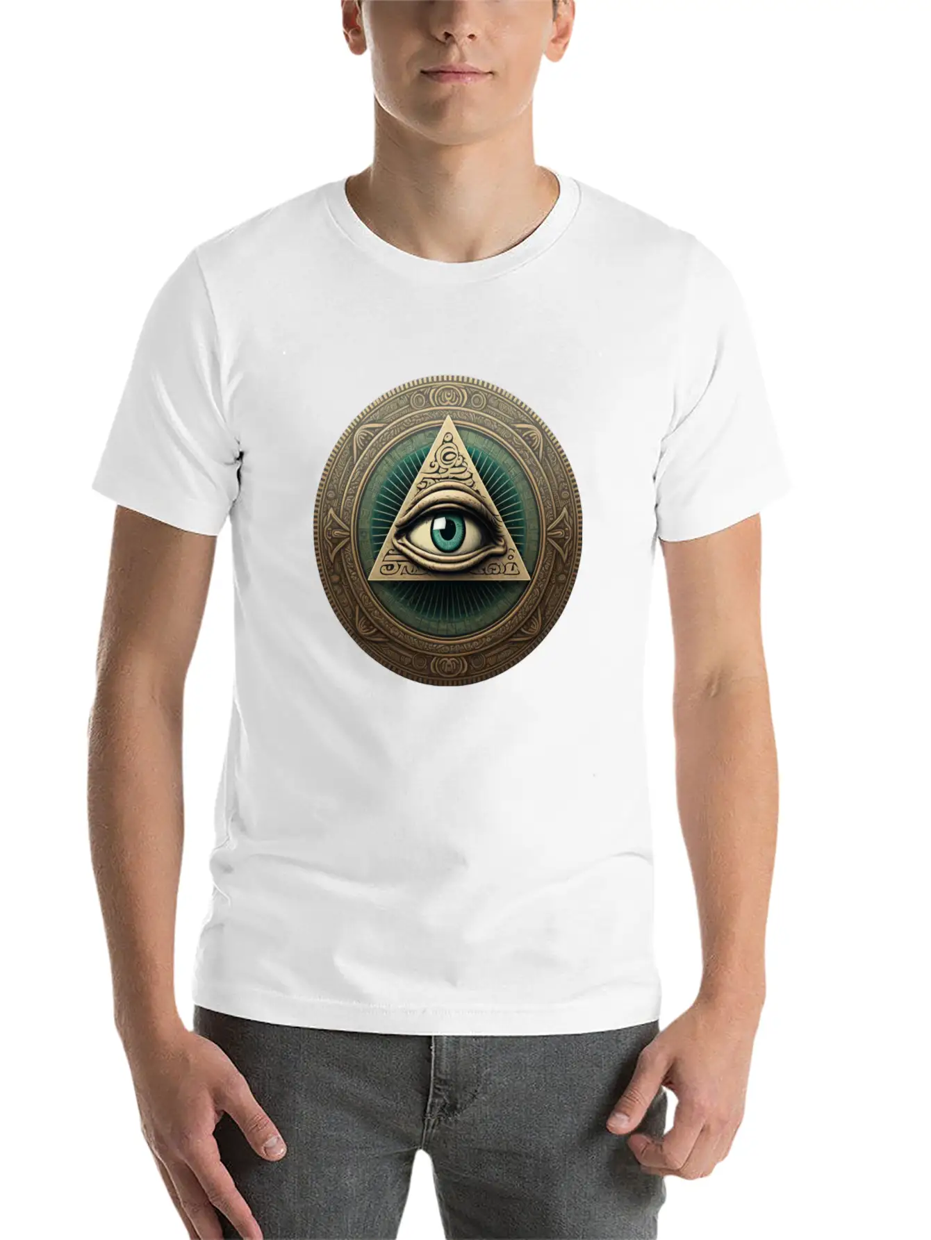 All Seeing Eye Token Unisex Short Sleeve Soft Cotton T-Shirt – Casual Everyday Wear