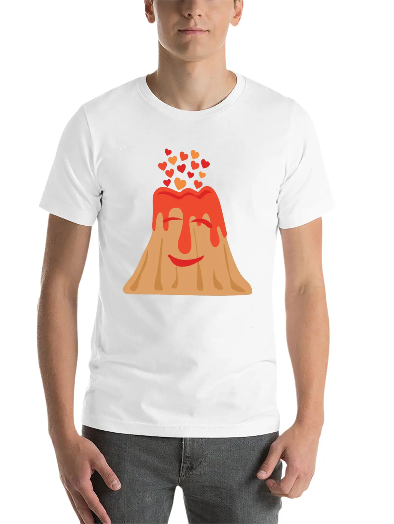 All You Need Is Lava Cute Volcano With Hearts Basic Graphic T-Shirt – Daily Comfort In Soft Cotton