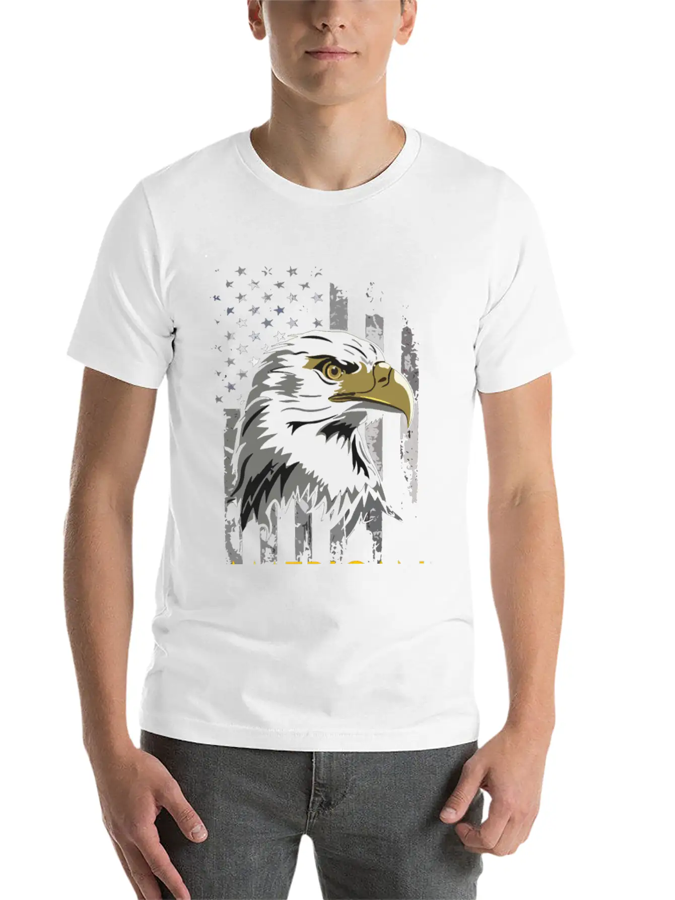 American Flag Comfortable Minimalist Graphic Tee – Summer Style Essential