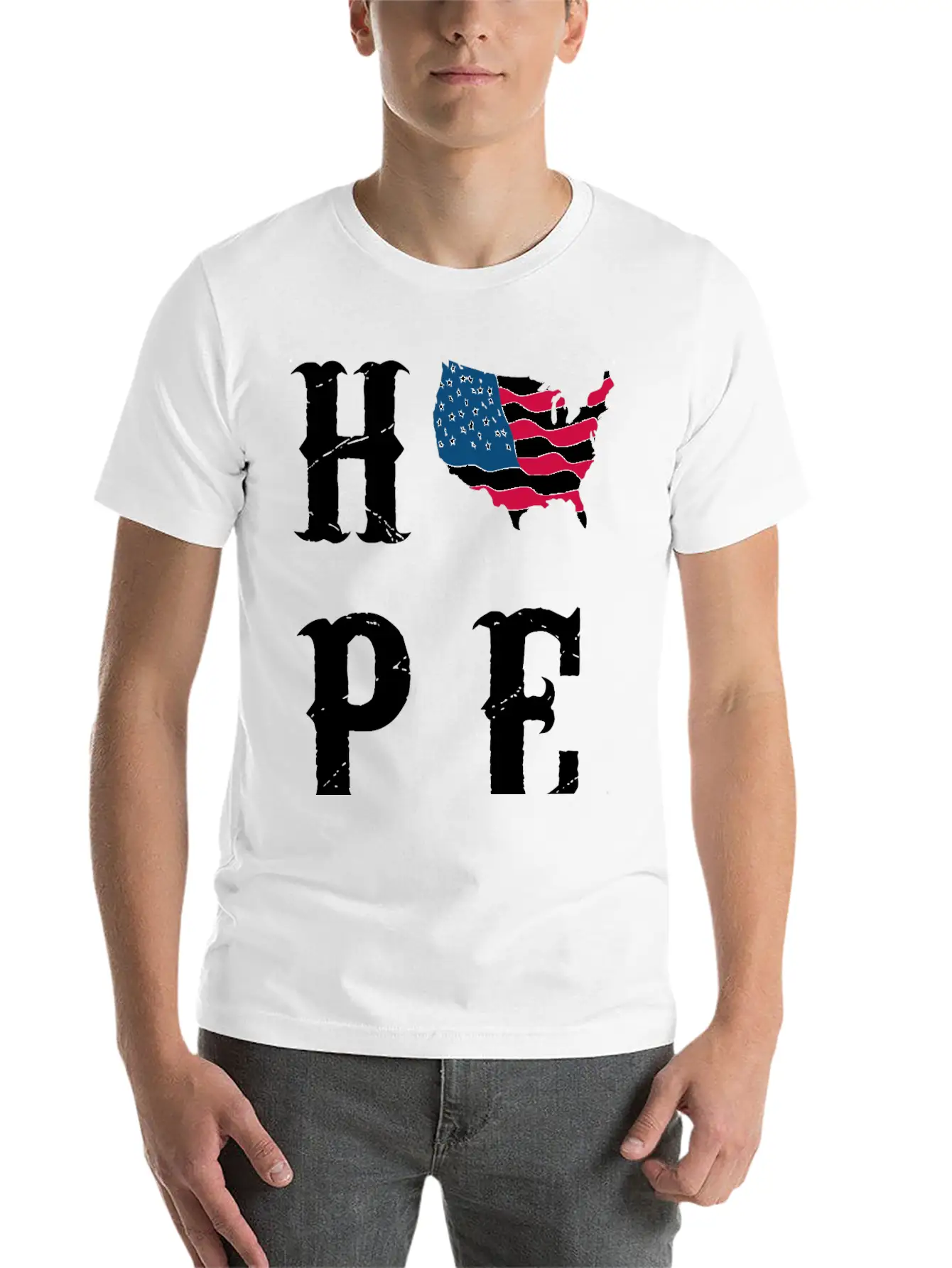 American Flag Country Hope Awareness Stylish Everyday T-Shirt – Unisex Basic Cotton Tee