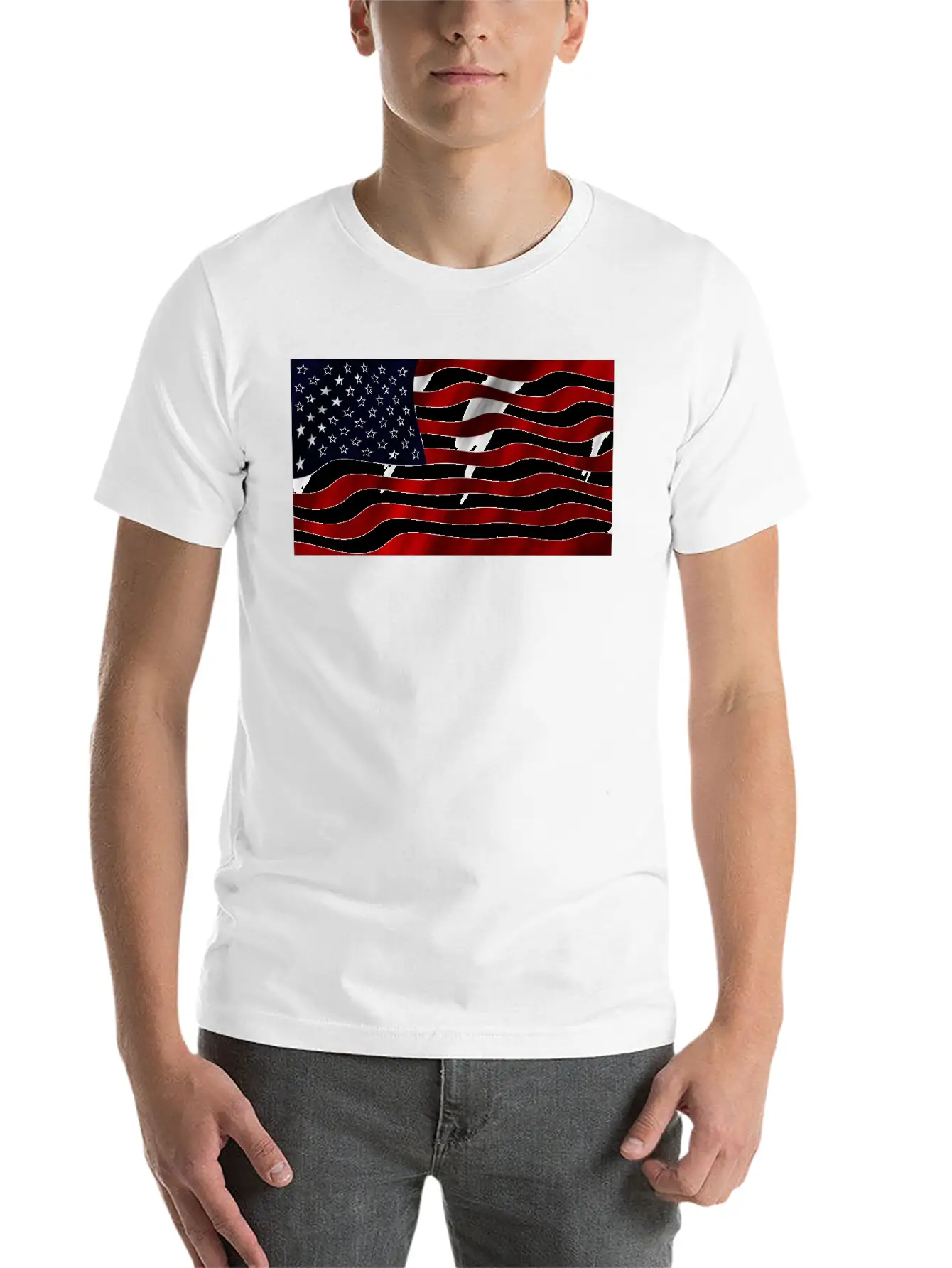 American Flag Timeless Short Sleeve Tee – Comfy And Minimalist Design