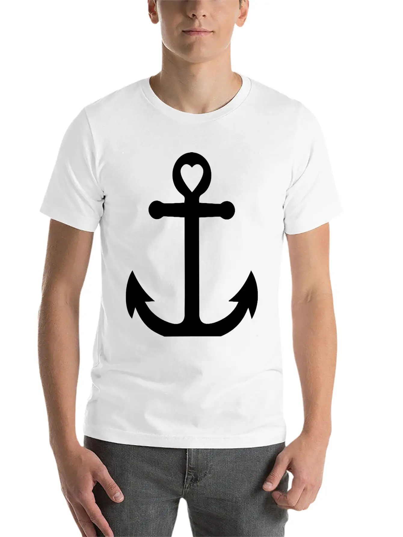 Anchor Heart Basic Graphic T-Shirt – Daily Comfort In Soft Cotton