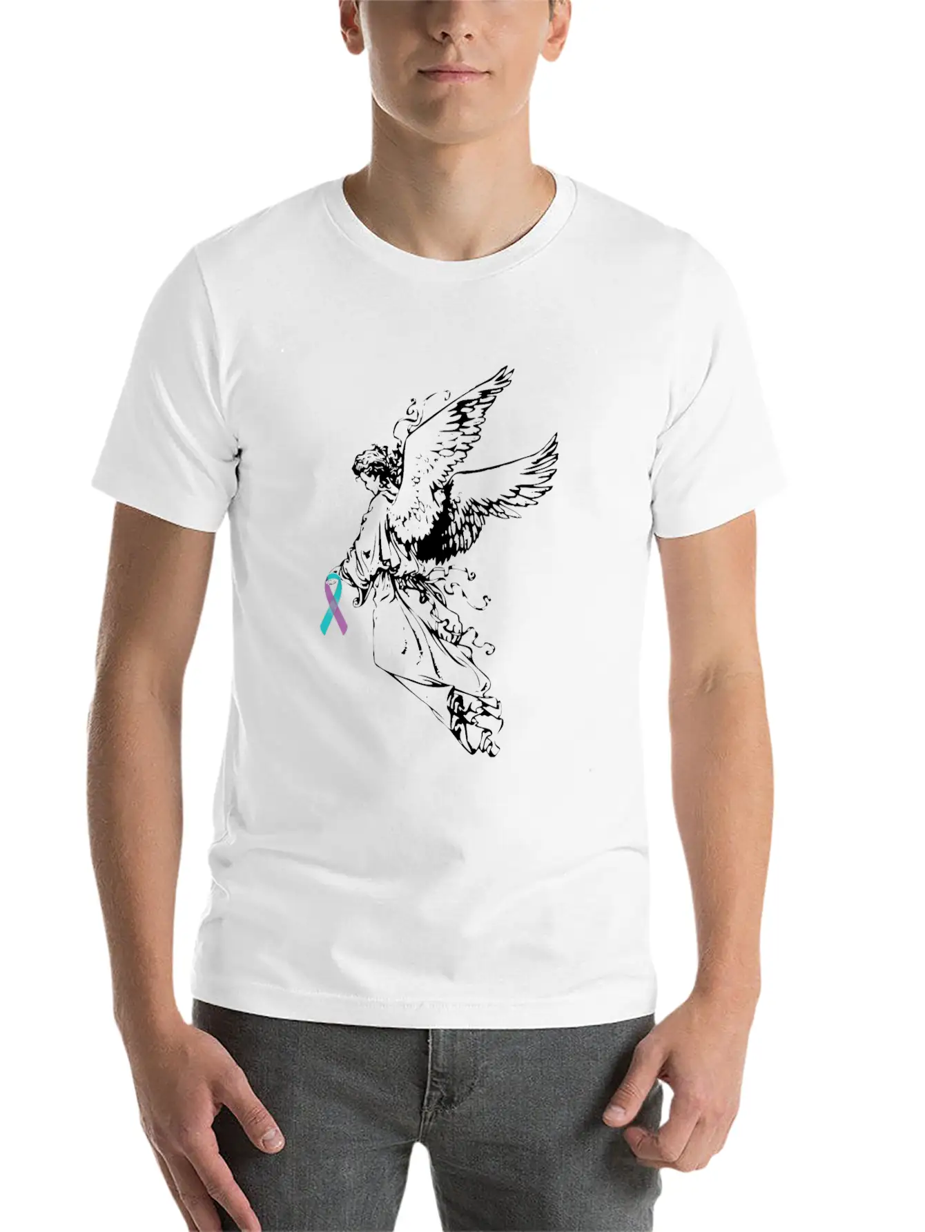Angel Suicide Awareness Suicide Prevention Stylish Everyday T-Shirt – Unisex Basic Cotton Tee
