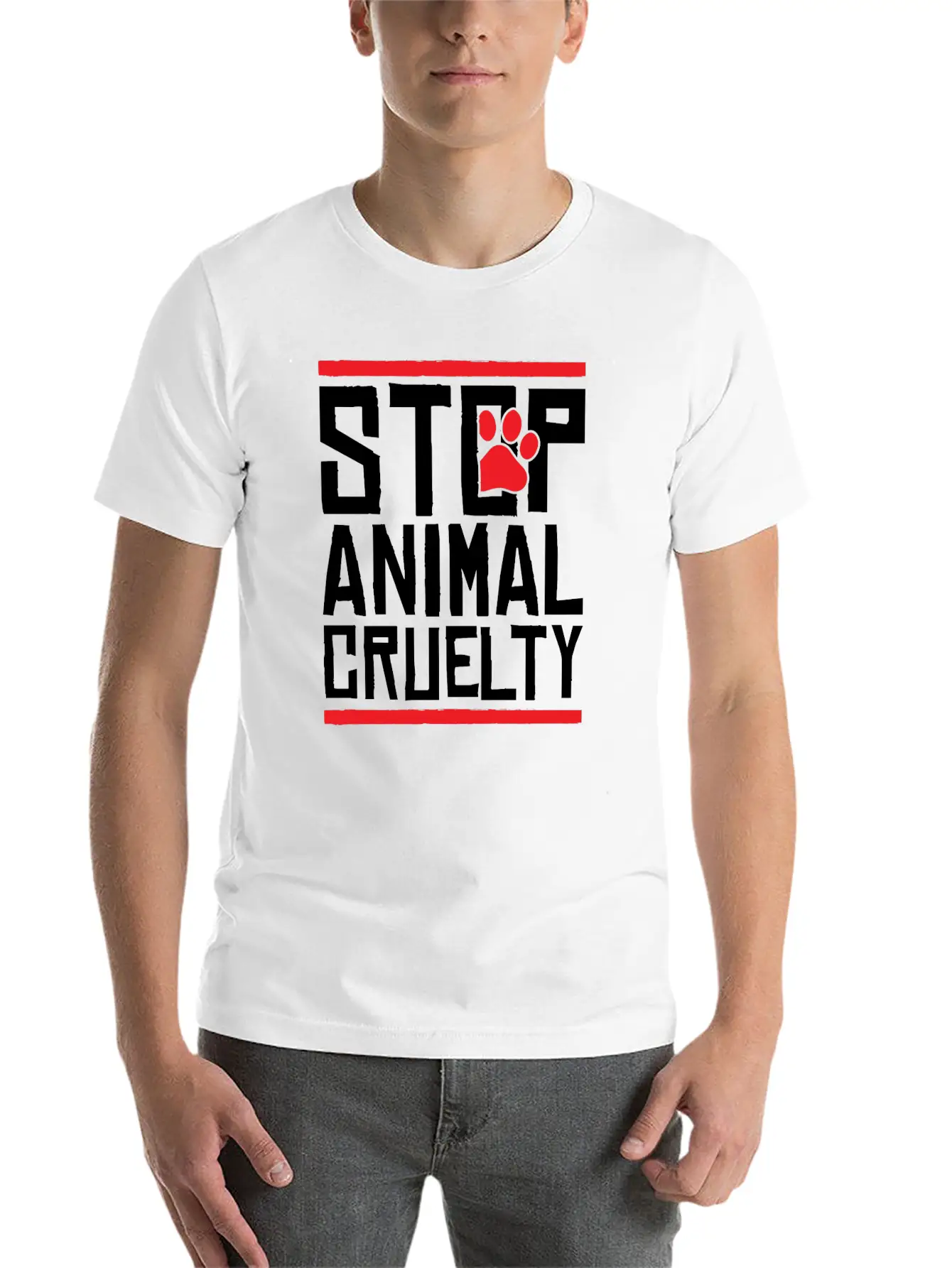 Animals Stop Brutality Cool Gift Essential Unisex Summer Tee – Soft Cotton Casual Fit