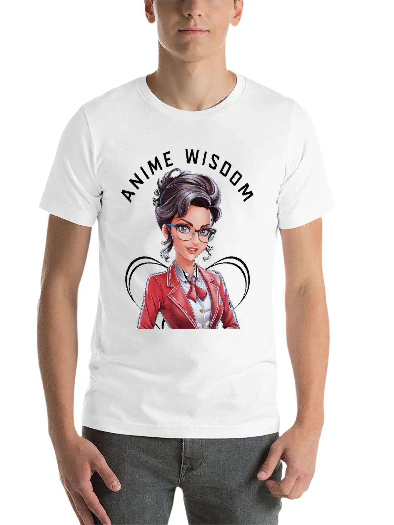 Anime Wisdom Unisex Short Sleeve Soft Cotton T-Shirt – Casual Everyday Wear