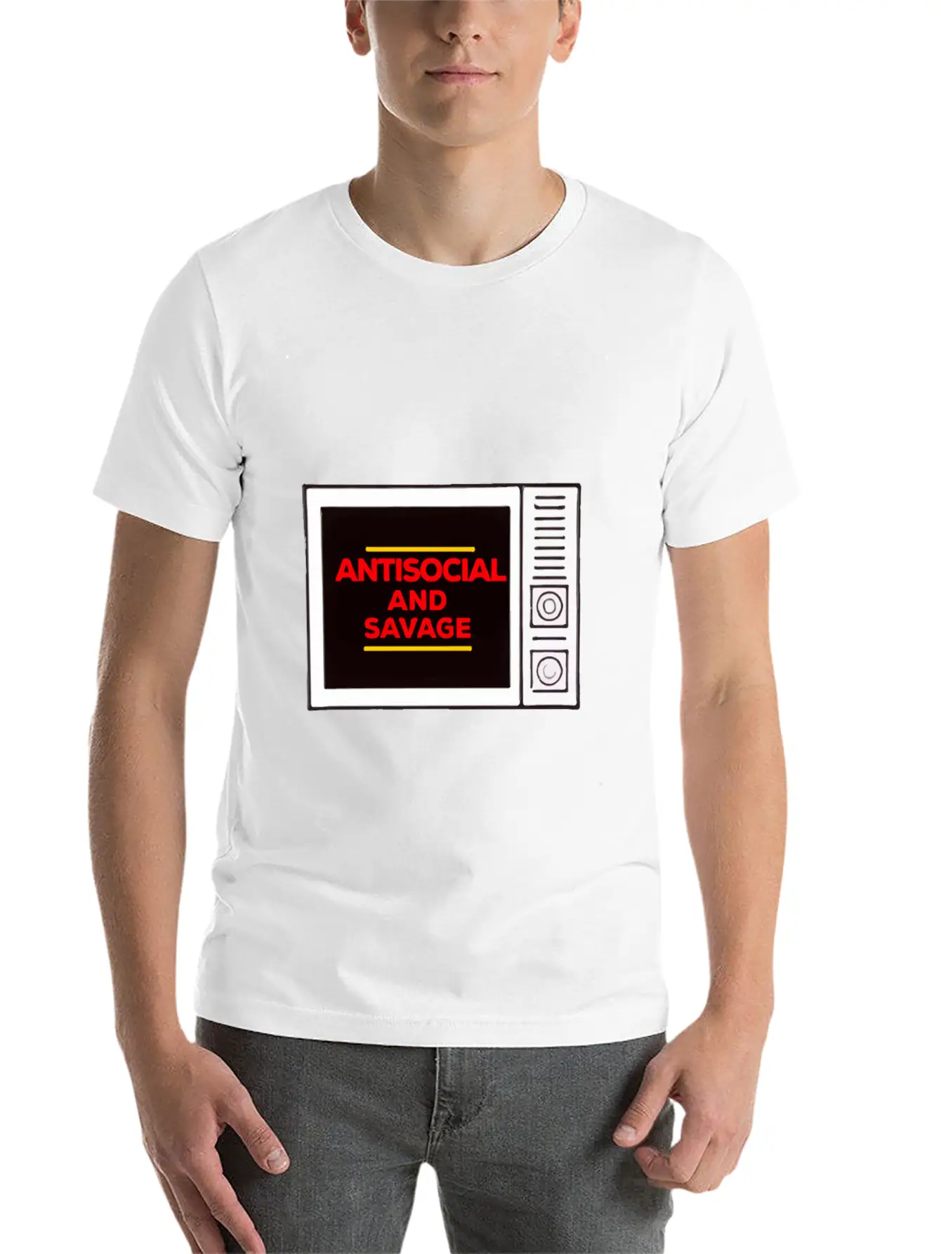 Antisocial And Savage Unisex Short Sleeve Soft Cotton T-Shirt – Casual Everyday Wear