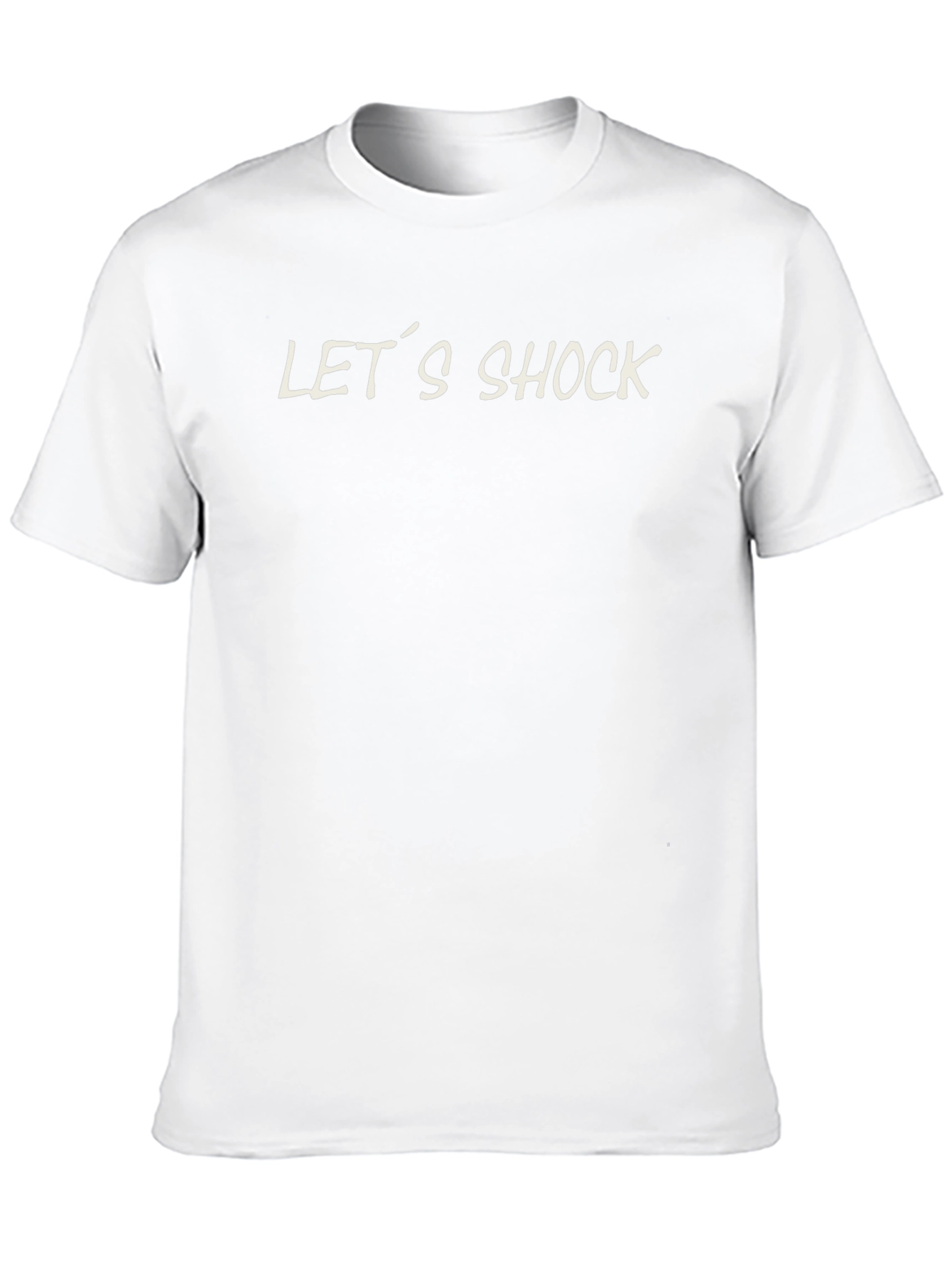 Lets Shock! Black Graphic Tee for Men