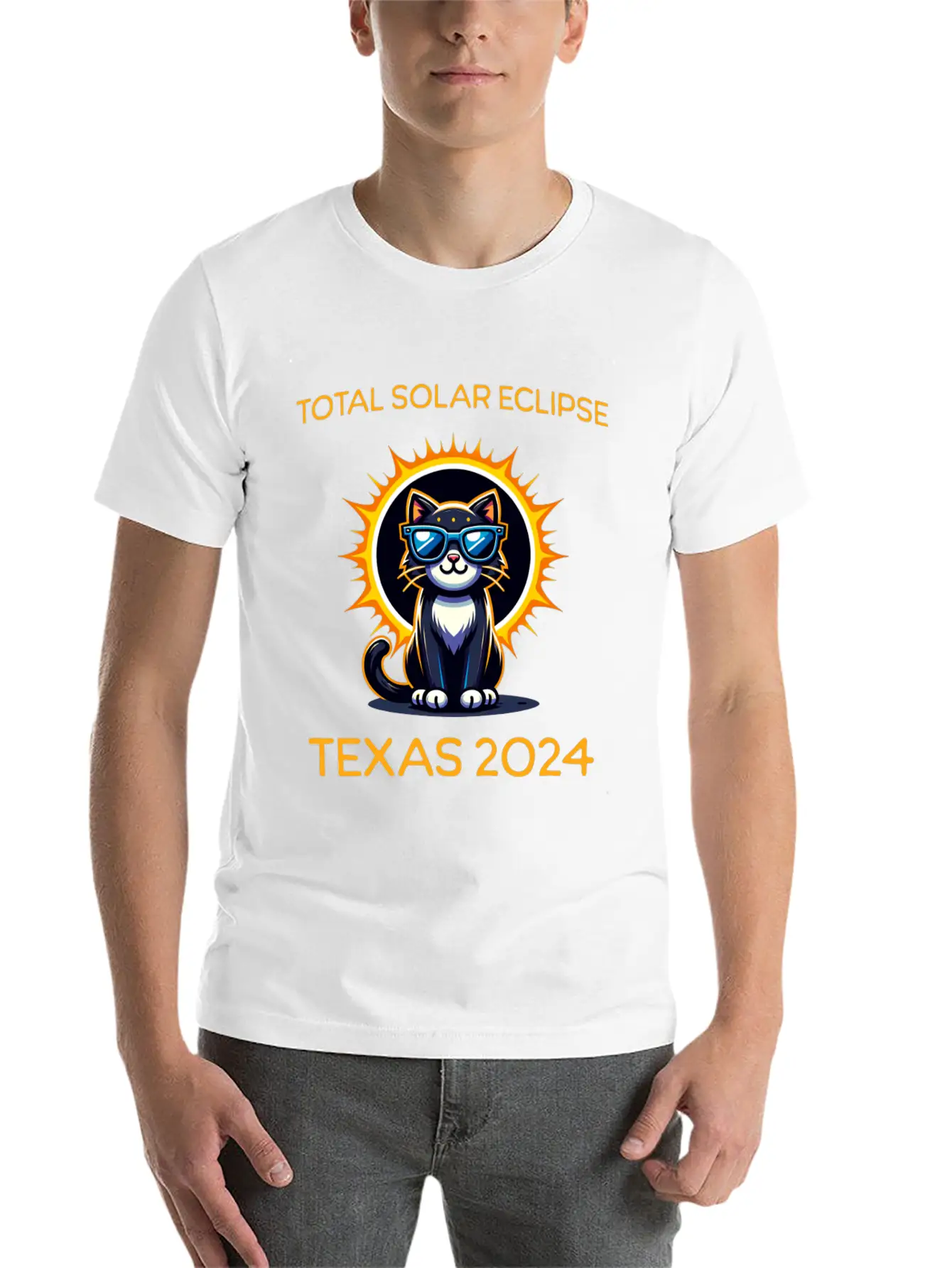 April 8 Total Solar Eclipse America Texas Comfortable Minimalist Graphic Tee – Summer Style Essential