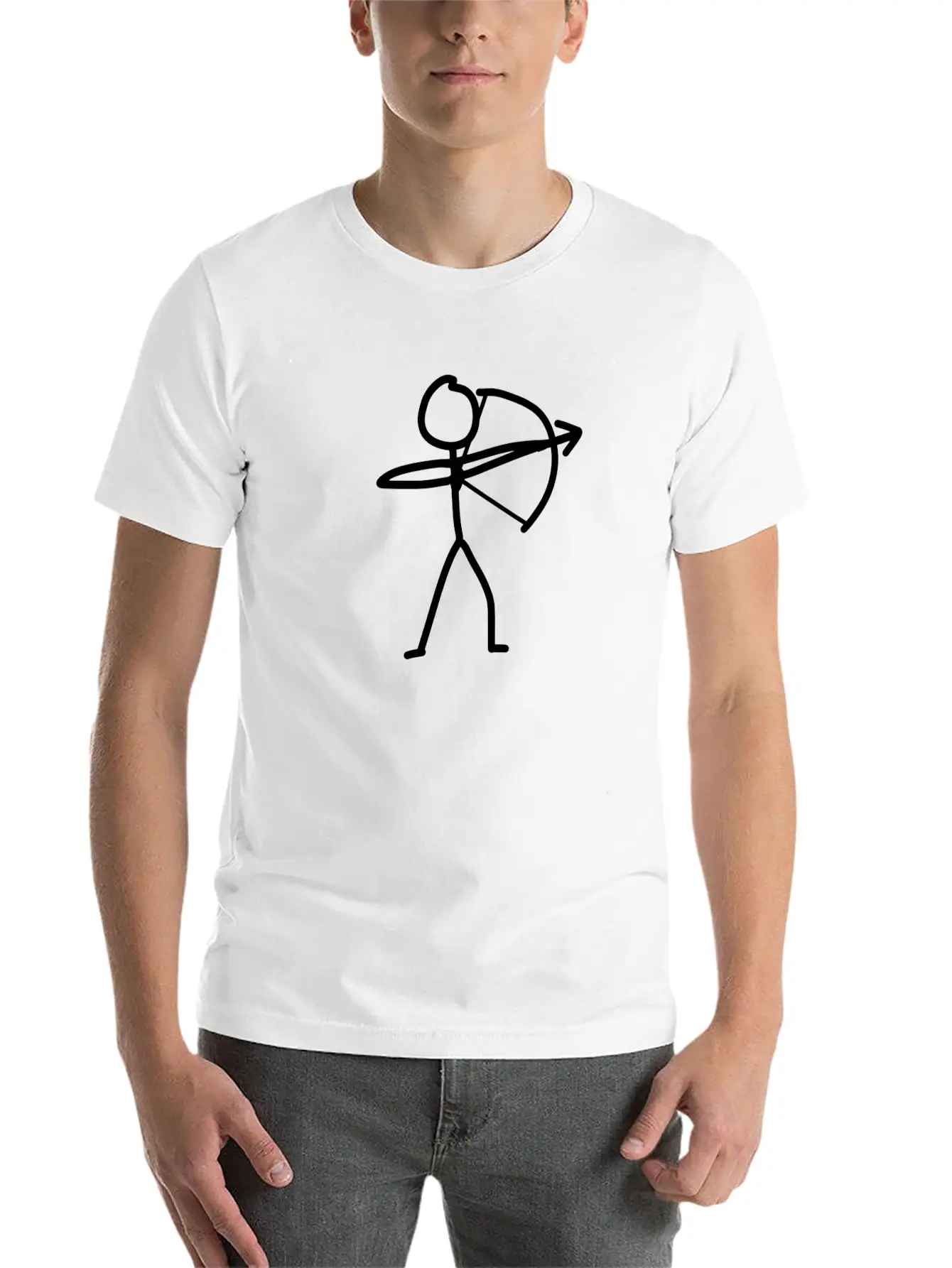 Archer Arrow Bow Unisex Short Sleeve Soft Cotton T-Shirt – Casual Everyday Wear