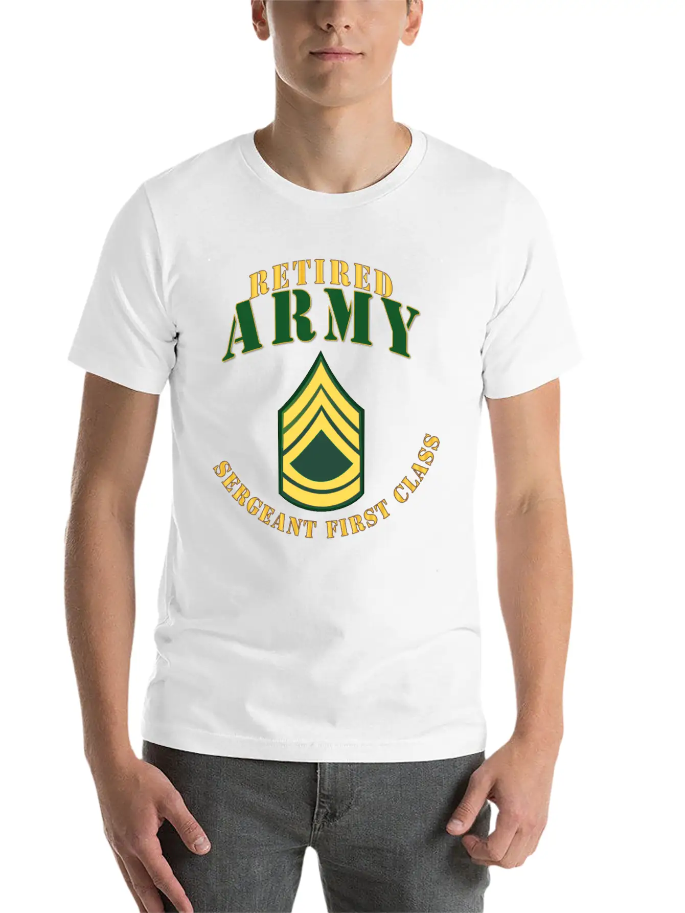 Army ARMY SFC Retired Stylish Everyday T-Shirt – Unisex Basic Cotton Tee