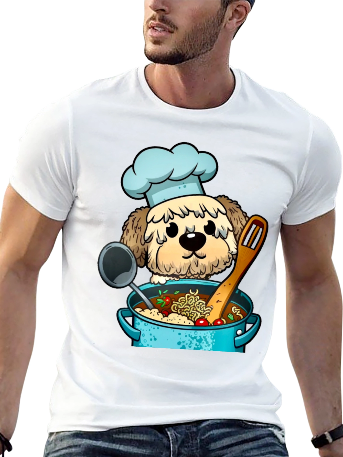 Chef Dog Cartoon T-Shirt