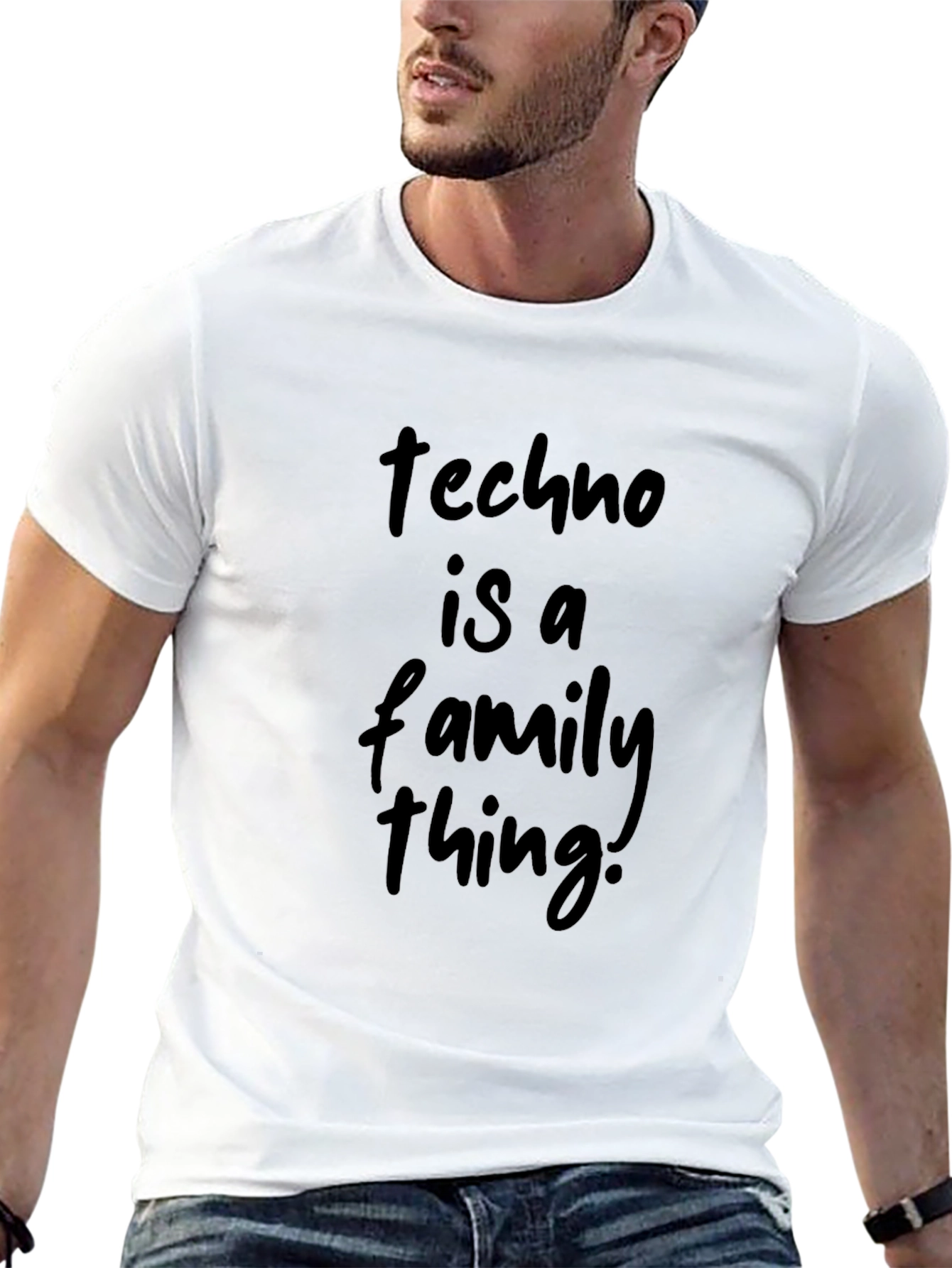 Techno Is A Family Thing Black Tee