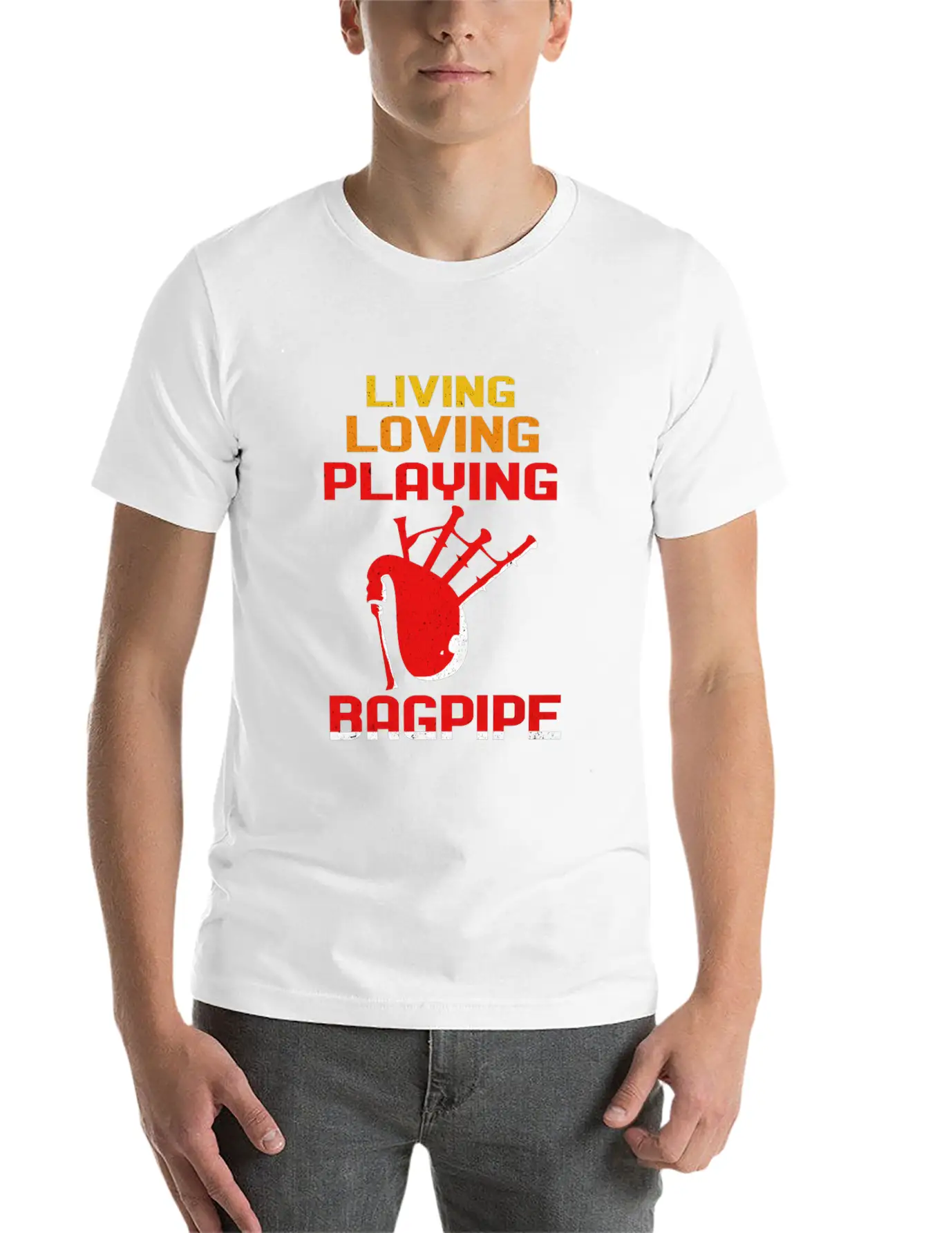 Bagpipes Stylish Everyday T-Shirt – Unisex Basic Cotton Tee