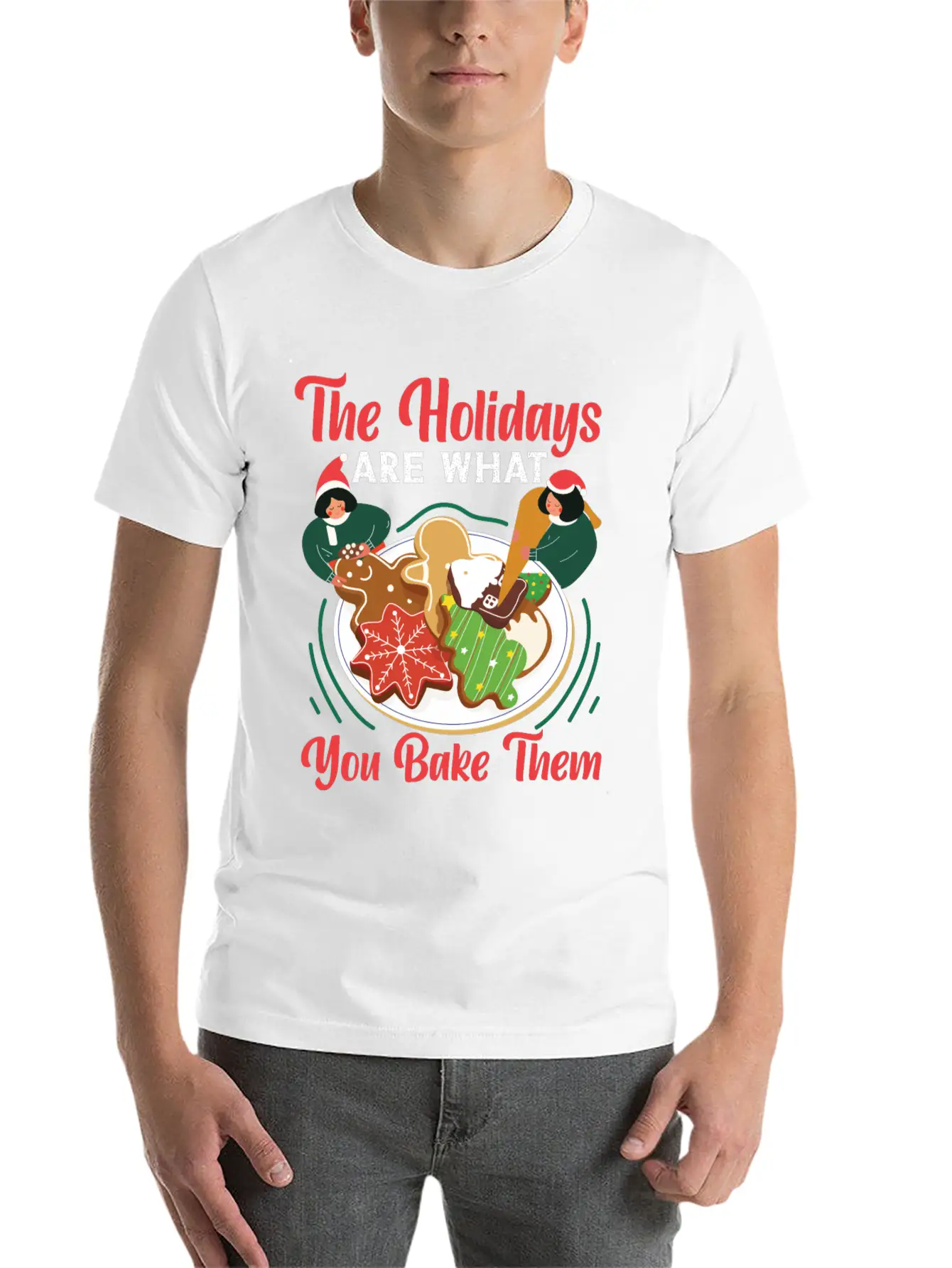 Bake Baking Christmas Gingerbread Essential Unisex Summer Tee – Soft Cotton Casual Fit
