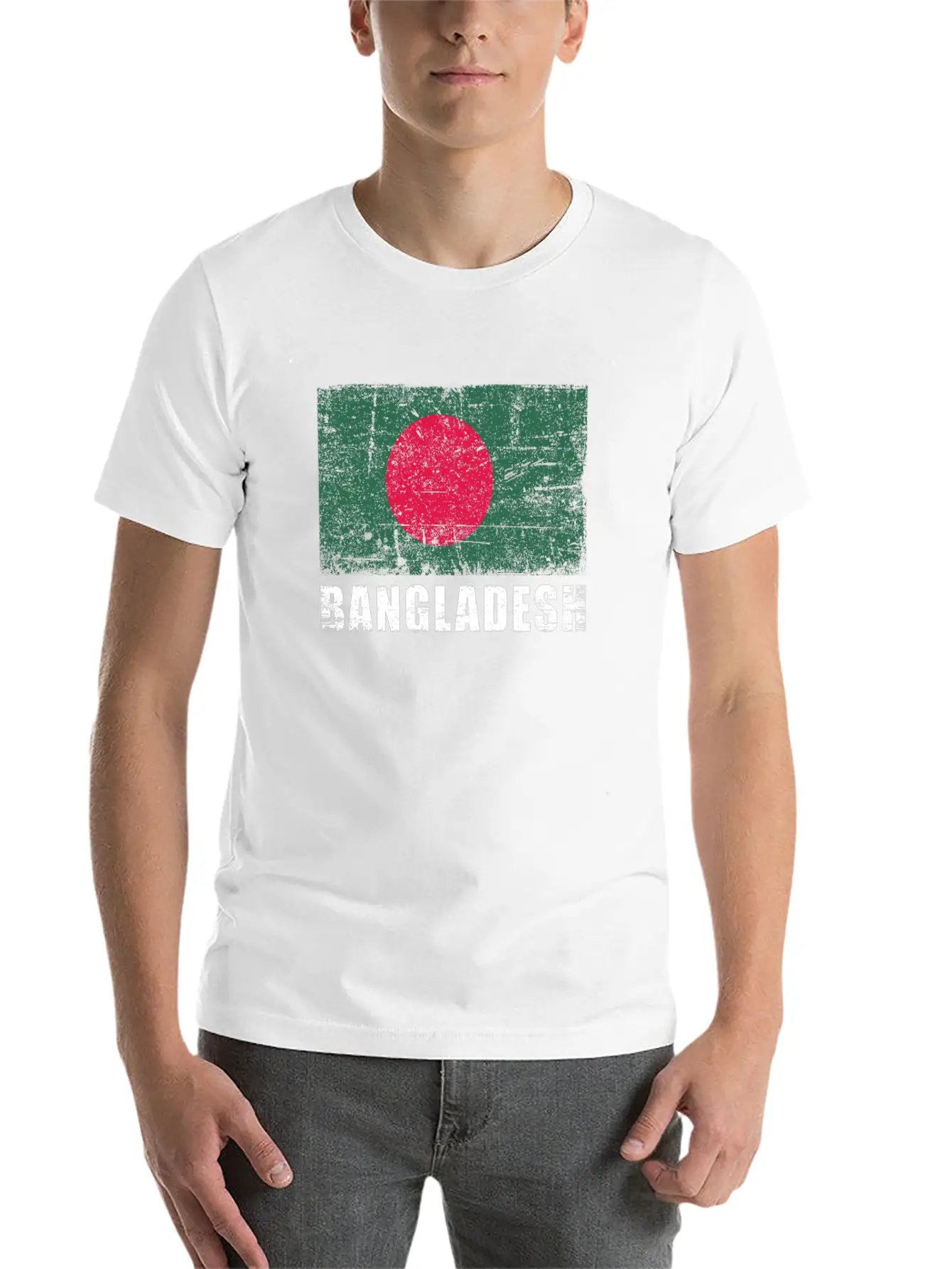 Bangladesh Flag Grunge Country Flag Bangladesh Unisex Short Sleeve Soft Cotton T-Shirt – Casual Everyday Wear
