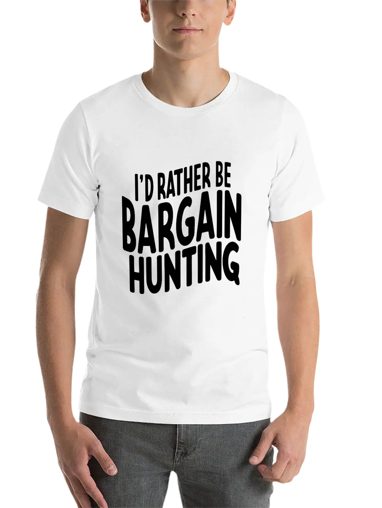 Bargain Hunter Yard Sale Design For A Garage Sale Essential Unisex Summer Tee – Soft Cotton Casual Fit