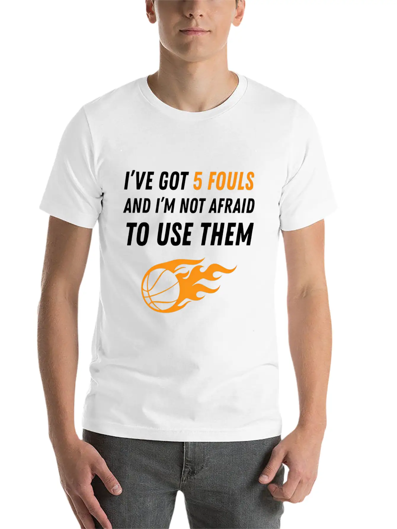 Basketball 5 Fouls Essential Unisex Summer Tee – Soft Cotton Casual Fit