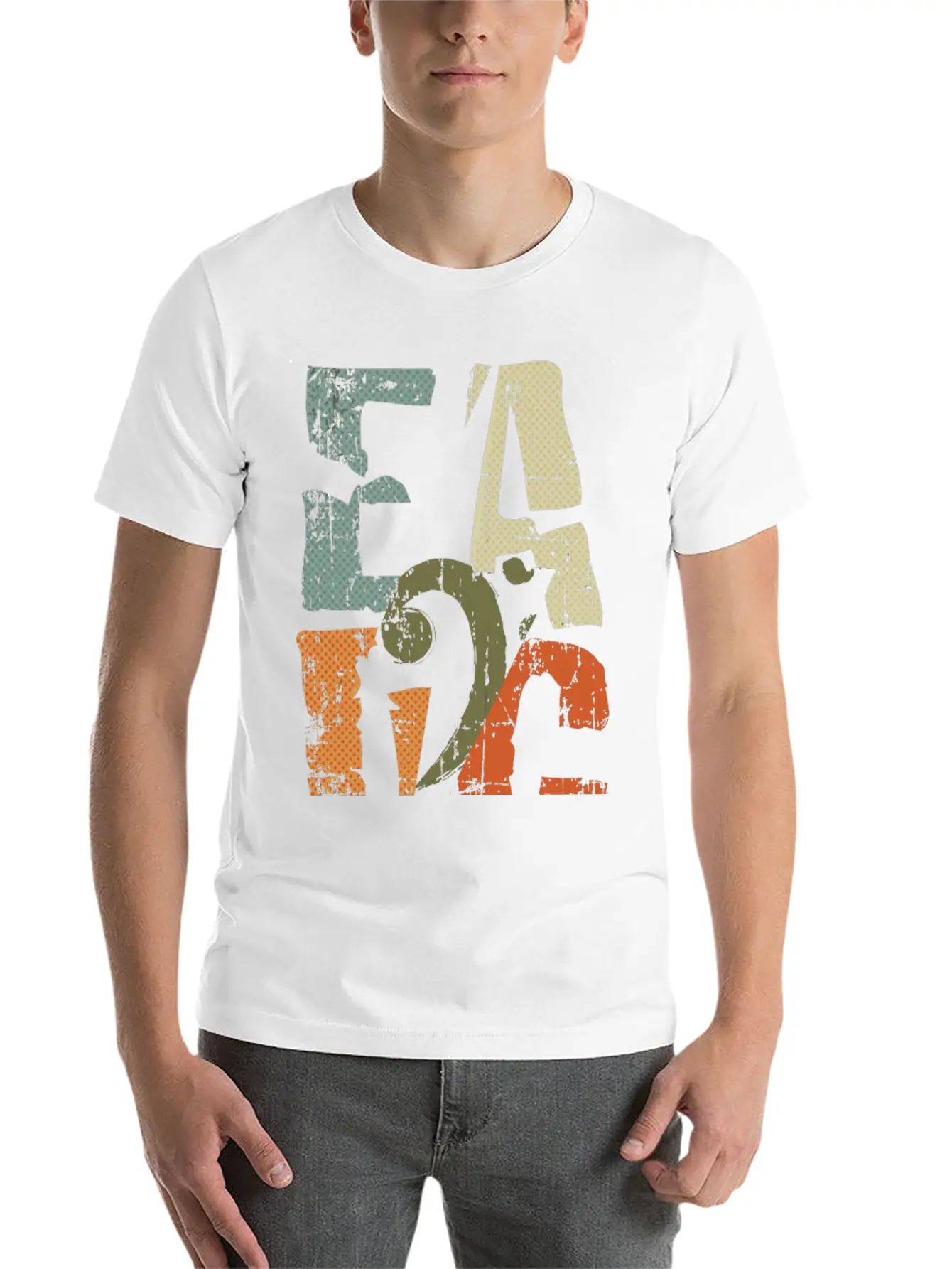 Bass Guitar Player Eadg Bass Clef For Bassist Comfortable Minimalist Graphic Tee – Summer Style Essential