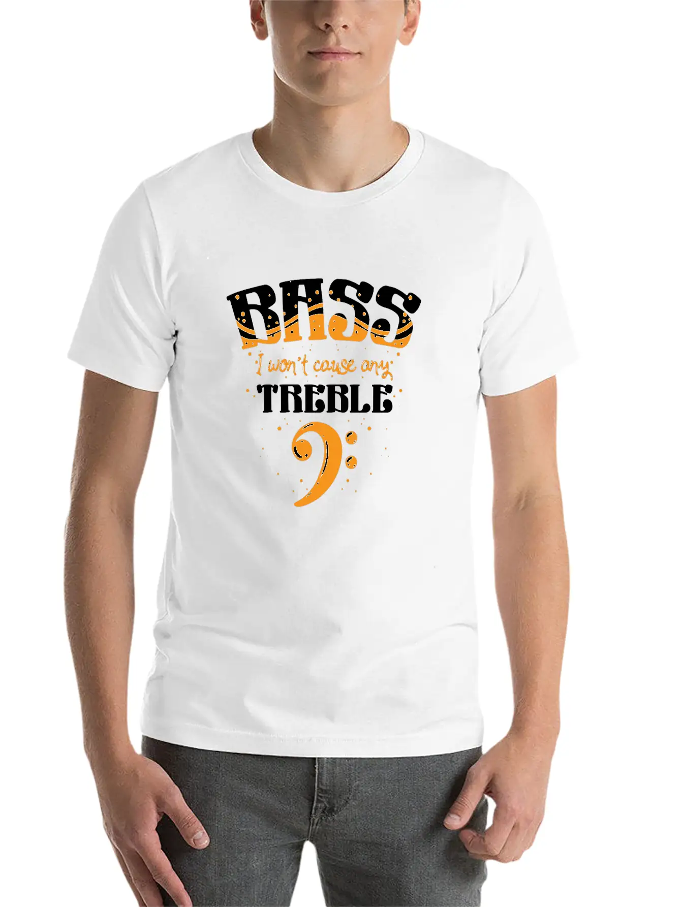Bass Player Gift - I Won't Cause Any Trouble Essential Unisex Summer Tee – Soft Cotton Casual Fit