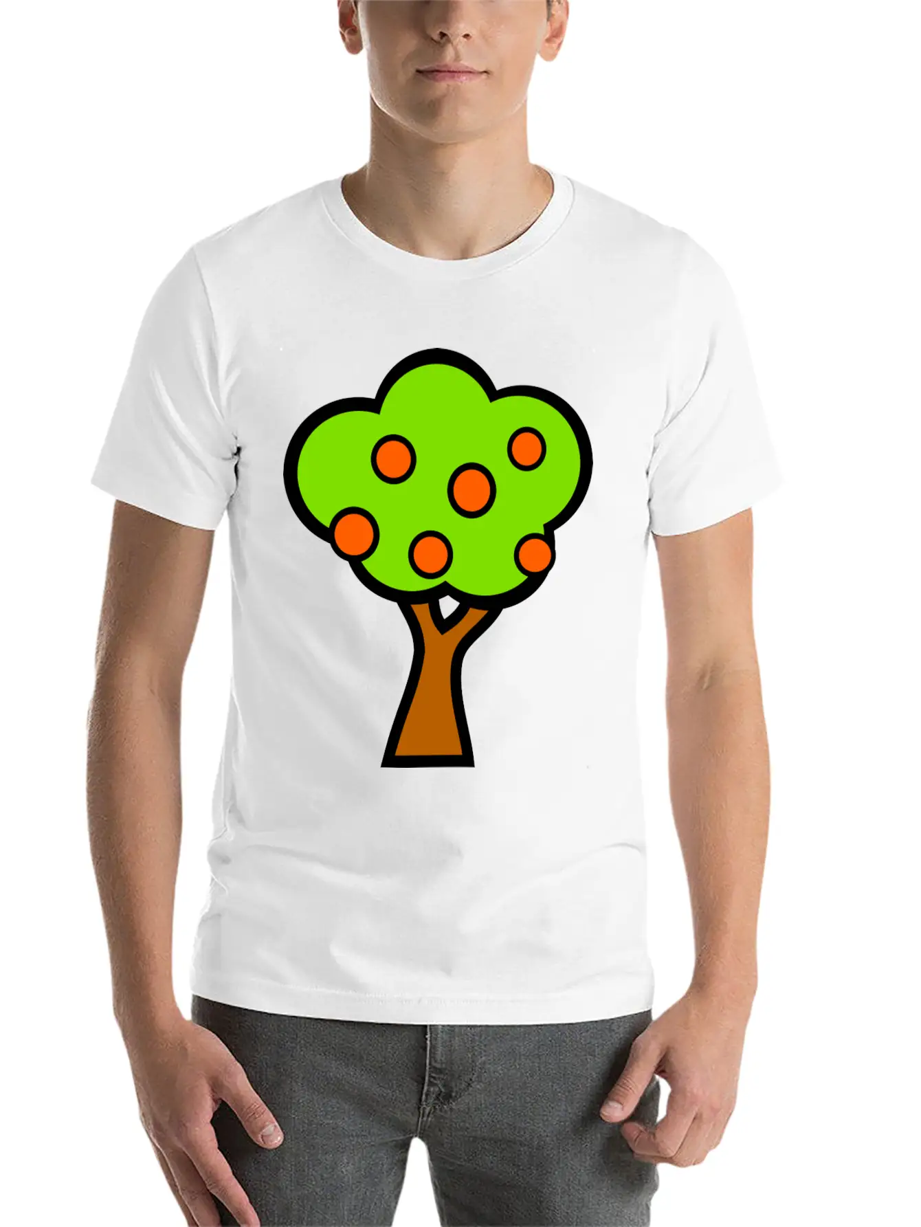 Baum Tree Baumstamm Wald Forest Woods136 Unisex Short Sleeve Soft Cotton T-Shirt – Casual Everyday Wear