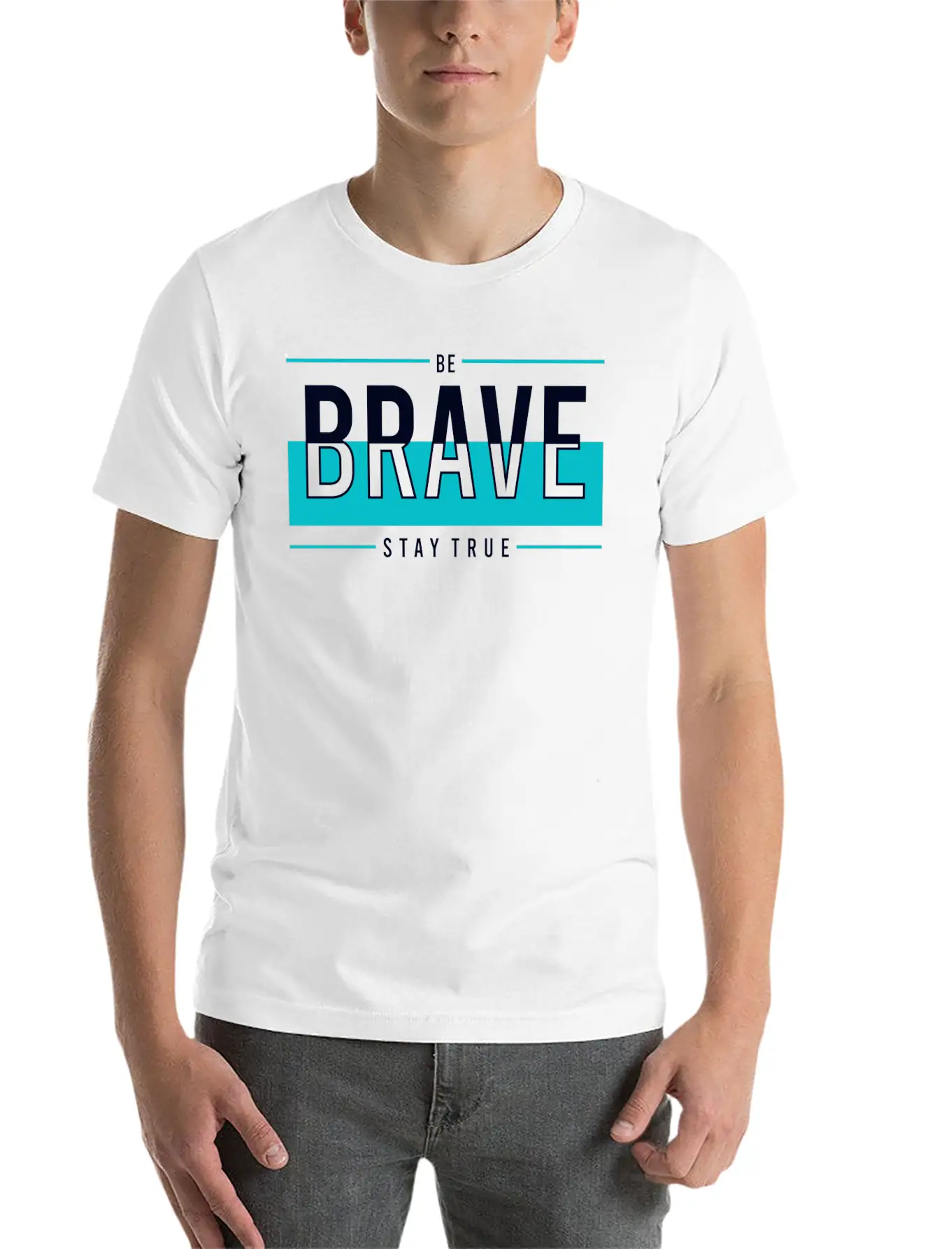 Be Brave Stay True Relaxed Everyday Tee – Lightweight And Durable Cotton