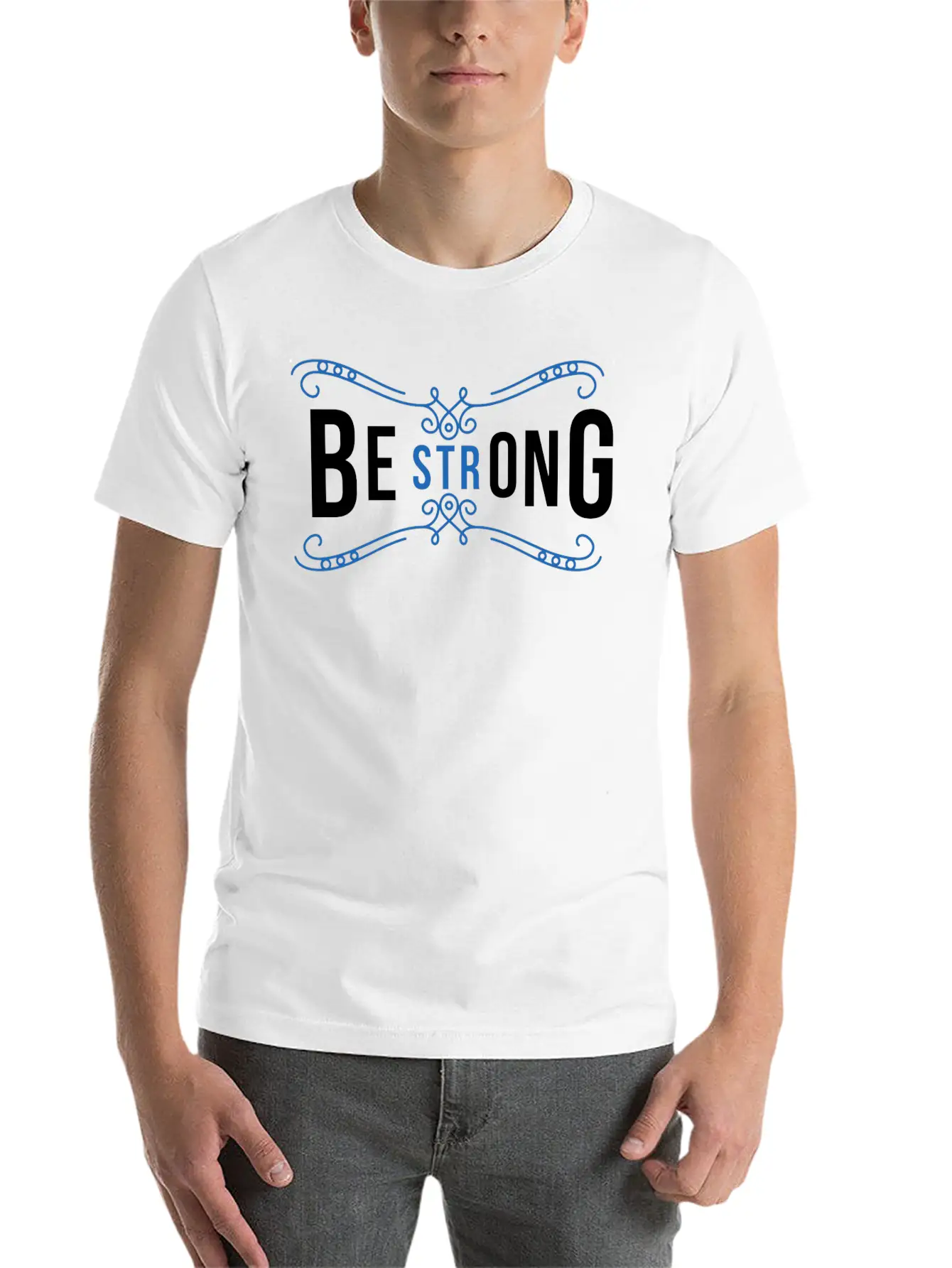 Be Strong Unisex Short Sleeve Soft Cotton T-Shirt – Casual Everyday Wear