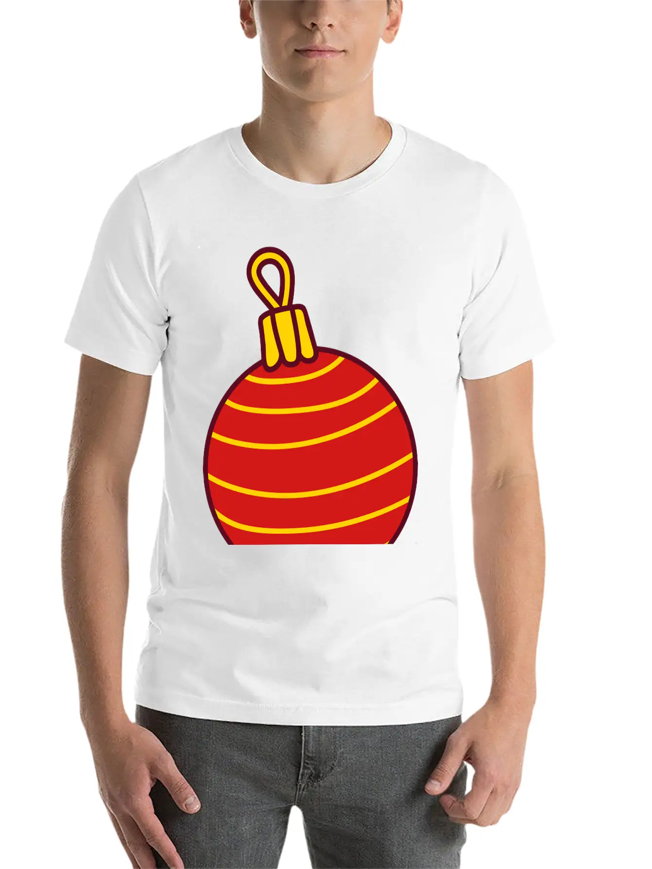 Beautiful Bauble Design Stylish Everyday T-Shirt – Unisex Basic Cotton Tee