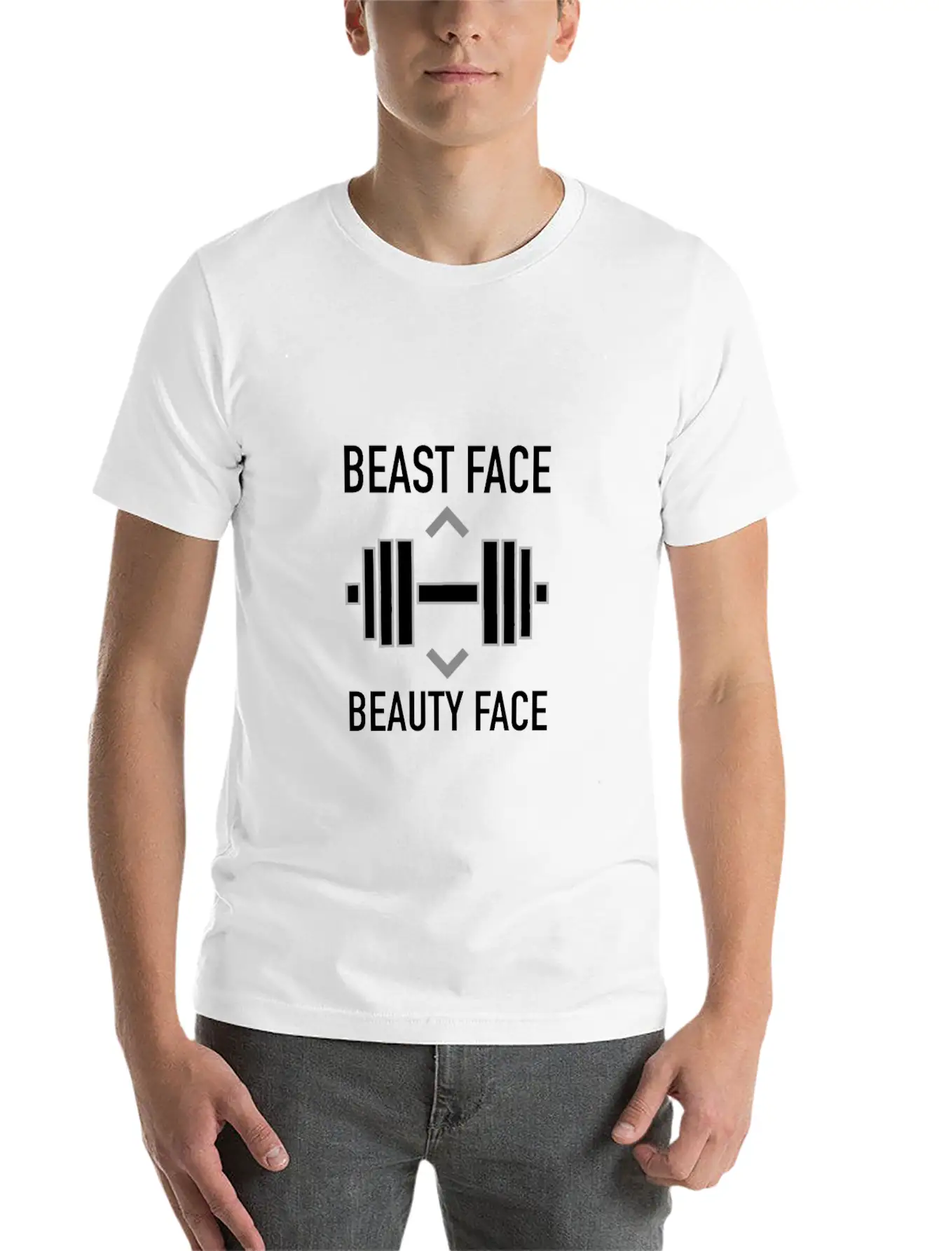 BEAUTY FACE BEAST Basic Graphic T-Shirt – Daily Comfort In Soft Cotton