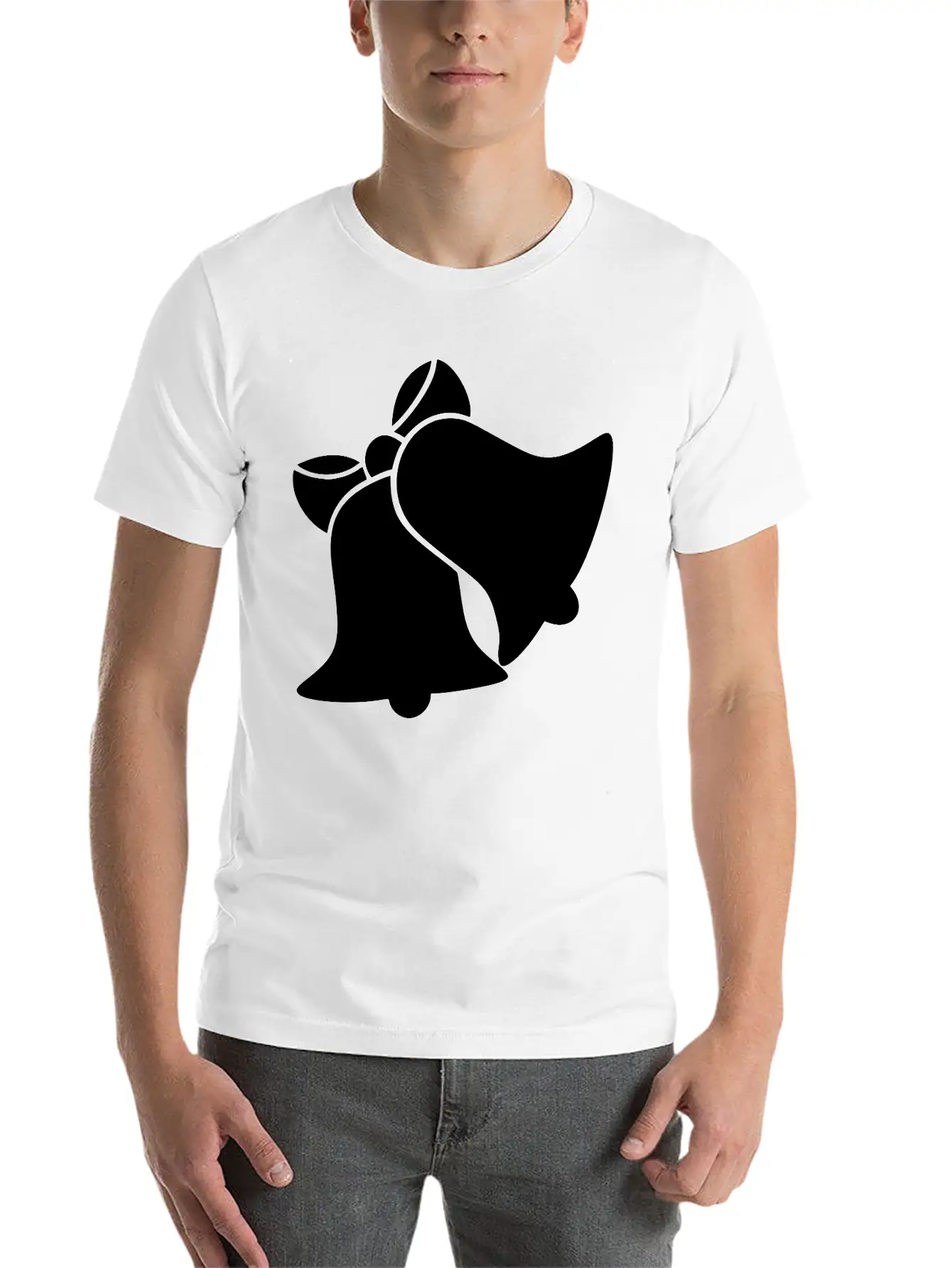 Bells Silhouette Unisex Short Sleeve Soft Cotton T-Shirt – Casual Everyday Wear
