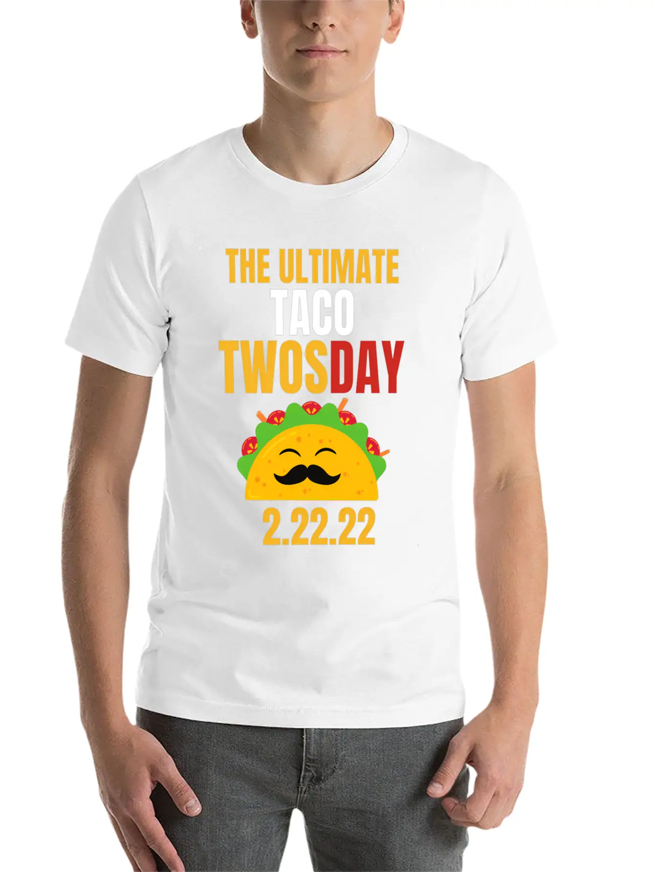 Best Taco Twosday Ever 2-22-22 Date 2022 Twos Day Unisex Short Sleeve Soft Cotton T-Shirt – Casual Everyday Wear