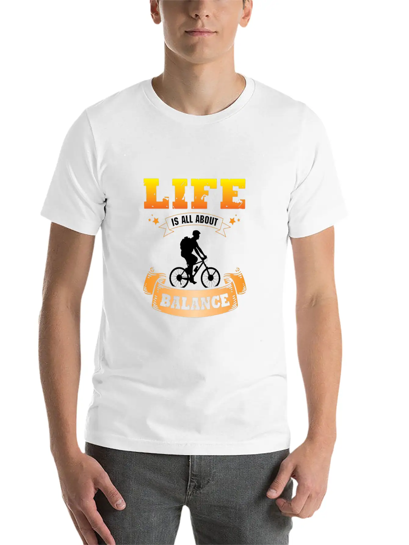 Bike Life Is All About Balance Stylish Everyday T-Shirt – Unisex Basic Cotton Tee