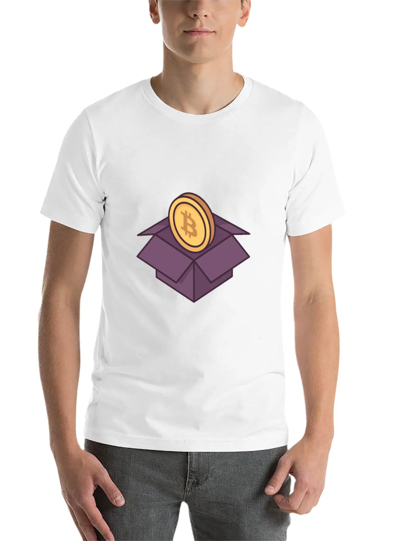 Bit Coin Unisex Short Sleeve Soft Cotton T-Shirt – Casual Everyday Wear