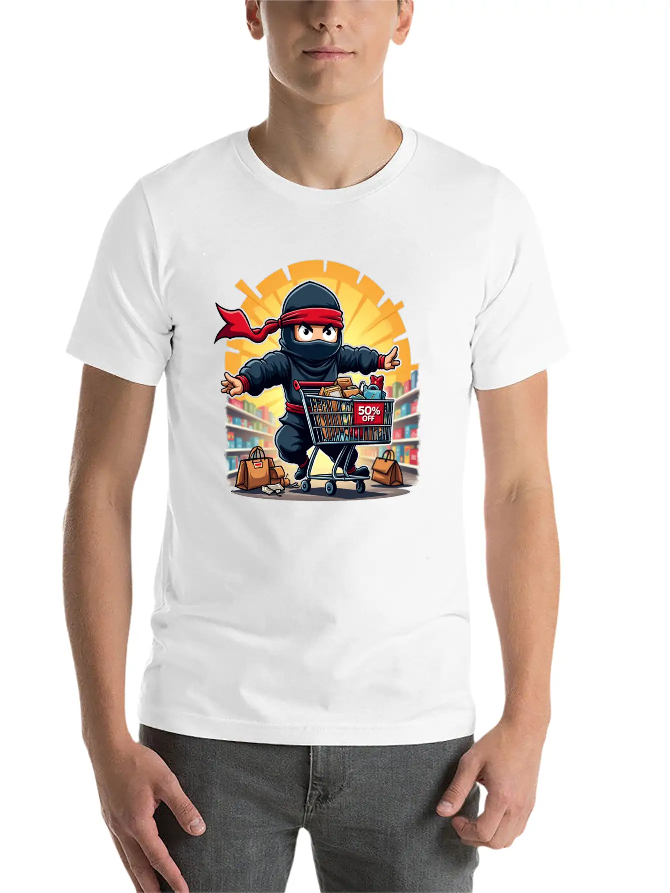 Black Friday: Ninja Shopper Essential Unisex Summer Tee – Soft Cotton Casual Fit