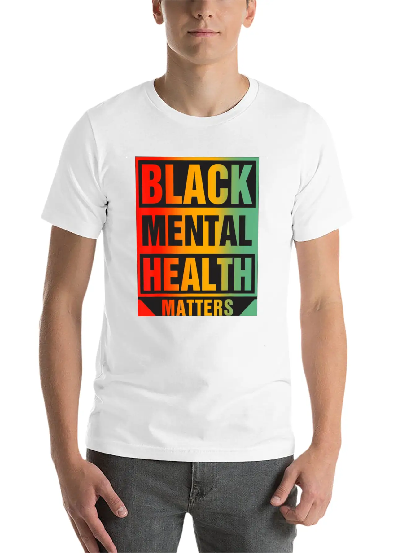 Black Mental Health Matters Unisex Casual T-Shirt – Clean Design For Daily Comfort