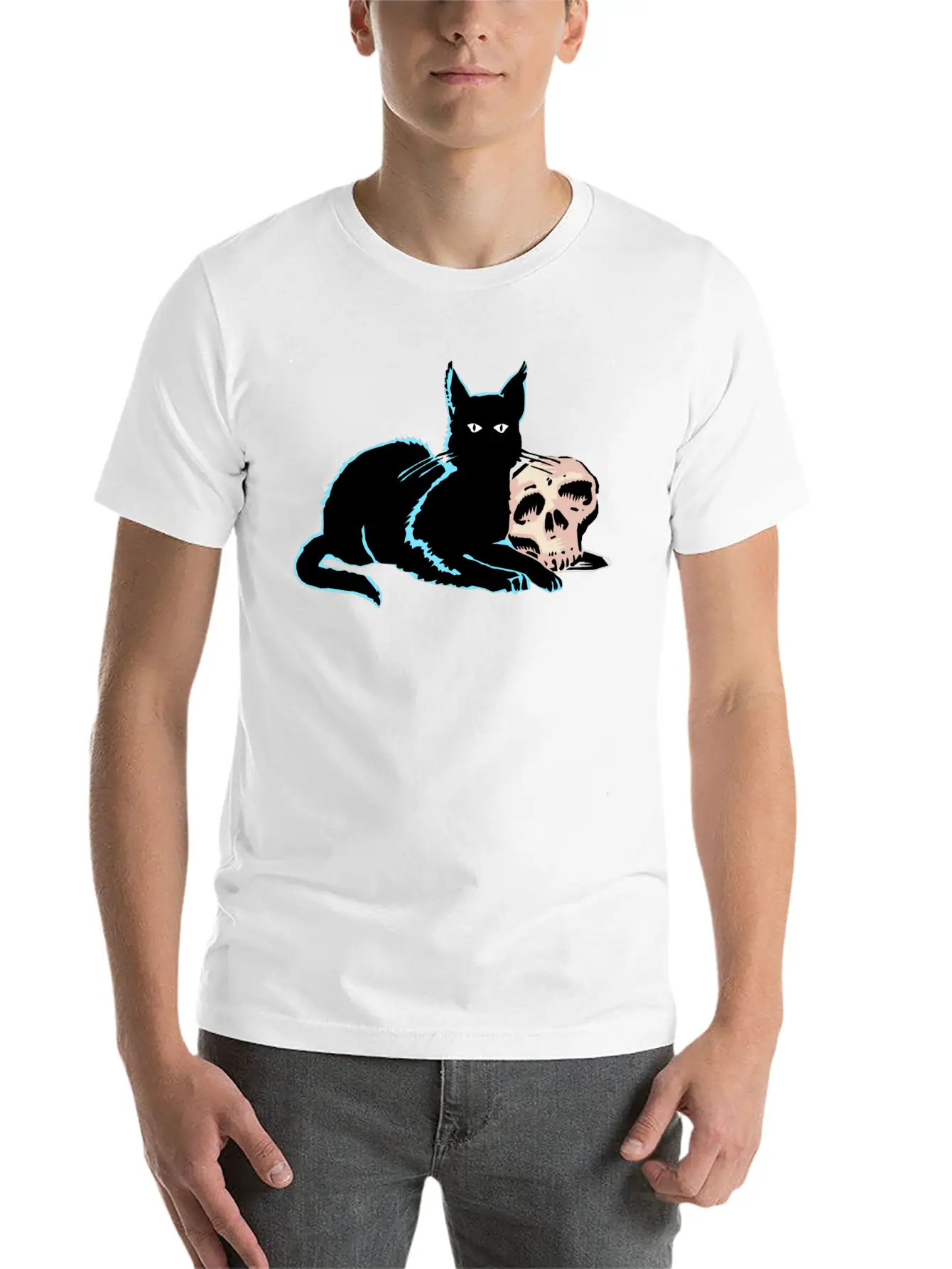 Blackcat Comfortable Minimalist Graphic Tee – Summer Style Essential