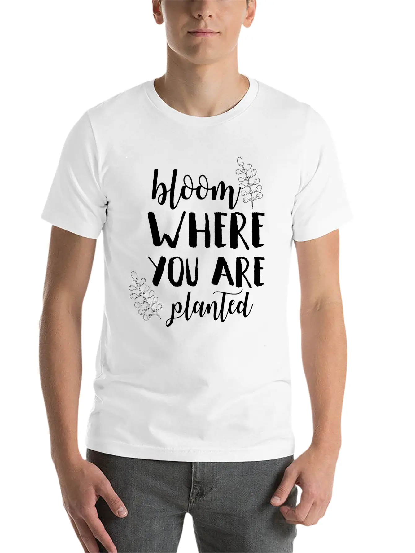 Bloom Where You Are Planted Mom Spring Humor Shirt Essential Unisex Summer Tee – Soft Cotton Casual Fit