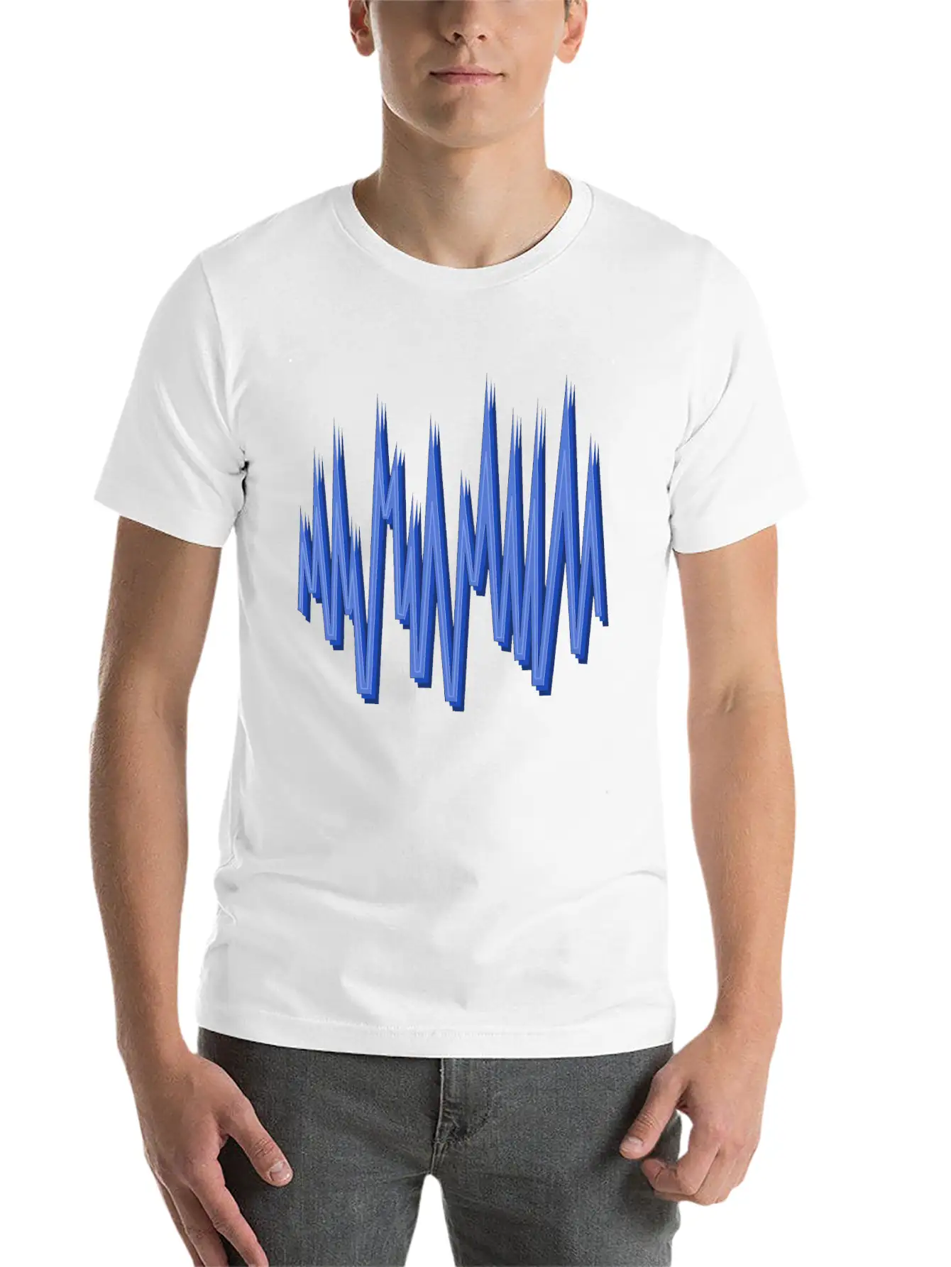 Blue M N Ms Unisex Short Sleeve Soft Cotton T-Shirt – Casual Everyday Wear