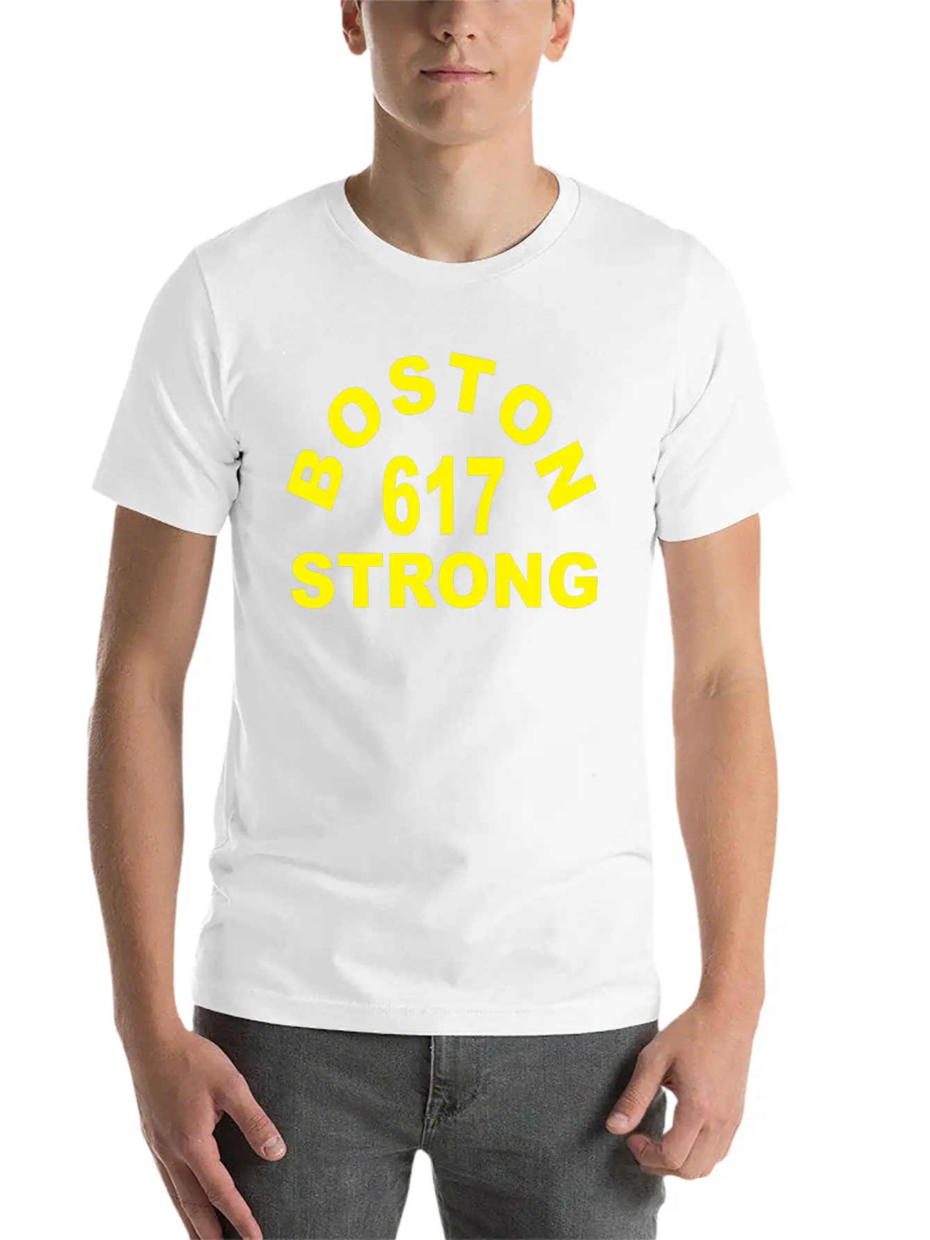 Boston 617 Strong Unisex Short Sleeve Soft Cotton T-Shirt – Casual Everyday Wear