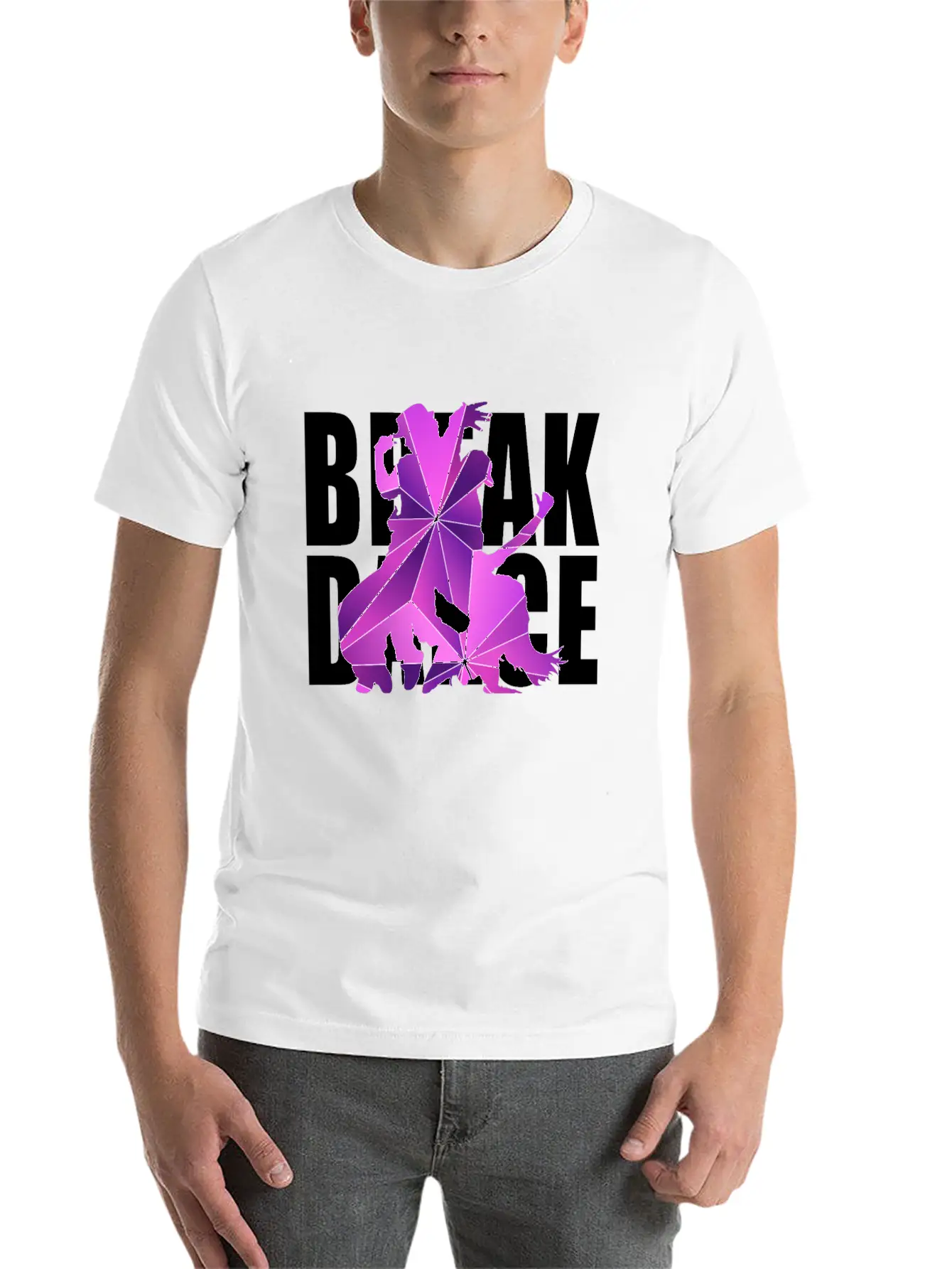 Break Dance Hip Hop Unisex Short Sleeve Soft Cotton T-Shirt – Casual Everyday Wear