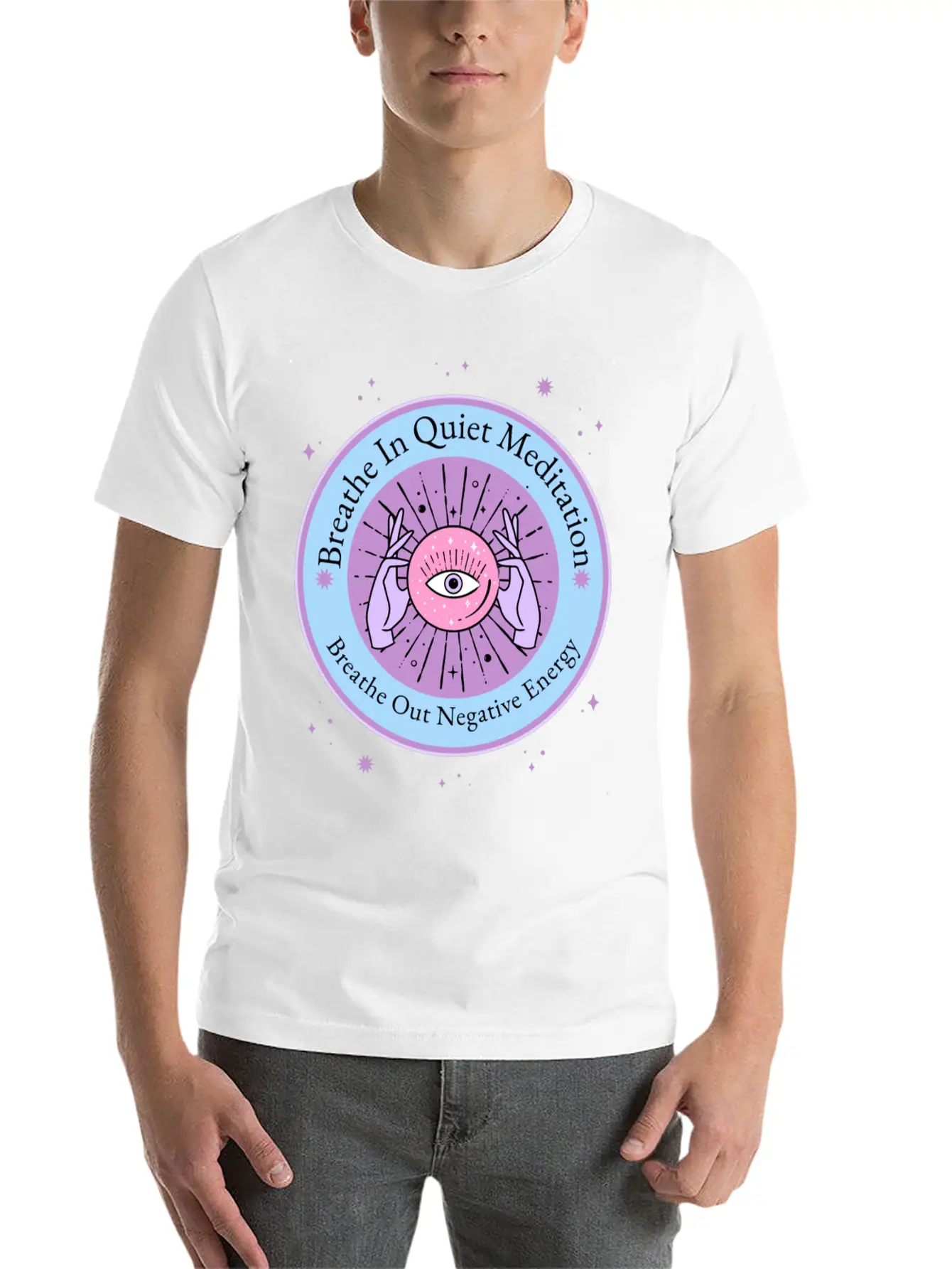 Breathe In Quiet Meditation Timeless Short Sleeve Tee – Comfy And Minimalist Design