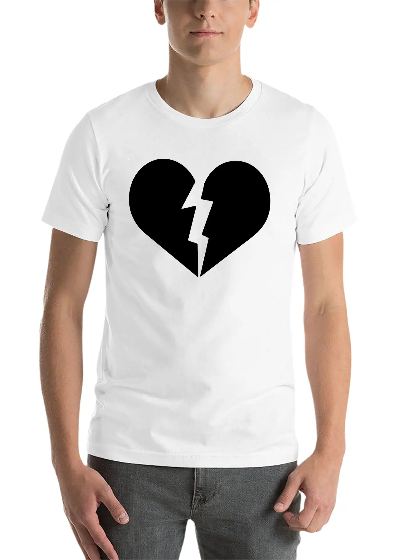Broken Heart, Heart Broken, Love, Heart, Heartbeat Timeless Short Sleeve Tee – Comfy And Minimalist Design
