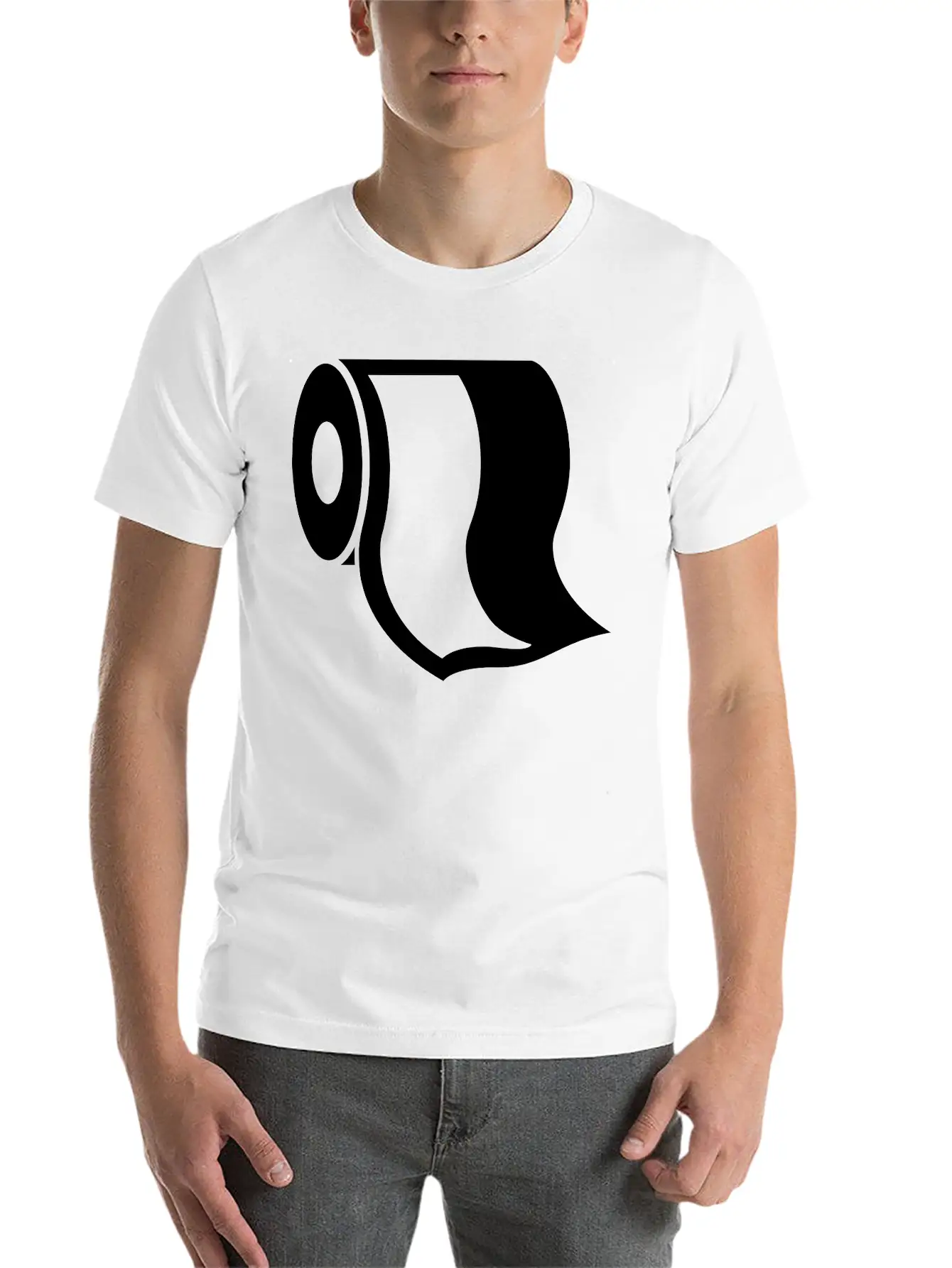 Bumf Loo Roll Toilet Paper Sanitary Restroom Gift Unisex Short Sleeve Soft Cotton T-Shirt – Casual Everyday Wear